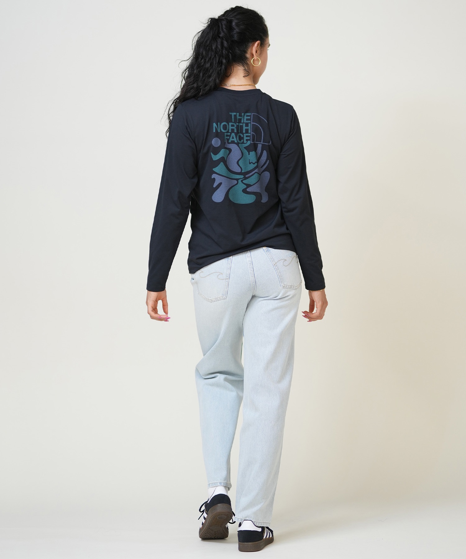 THE NORTH FACE ザ・ノース・フェイス 長袖 Tシャツ ロンT レディース バックプリント ロゴ L S ES Climbing Logo Tee NTW82584(K-M)