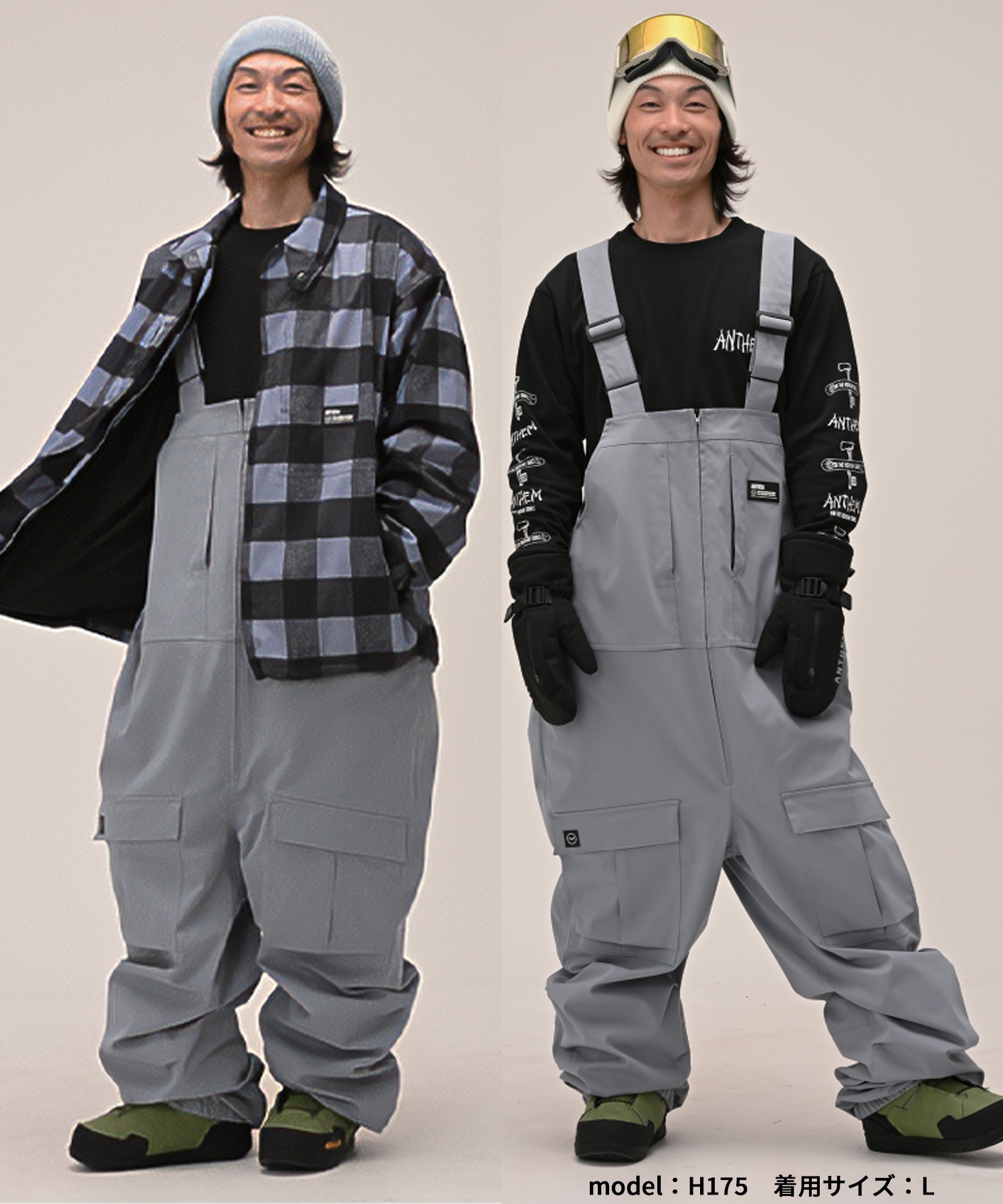 ANTHEM アンセム CHEST SLIT スノーボード ウェア パンツ ユニセックス 25-26モデル LL C14【2526】(BLACK-S)