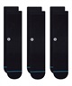 STANCE スタンス ソックス 靴下 ロゴ クルー丈 無地 ICON 3 PACK M556D18ICP#BLK(BLK-L)