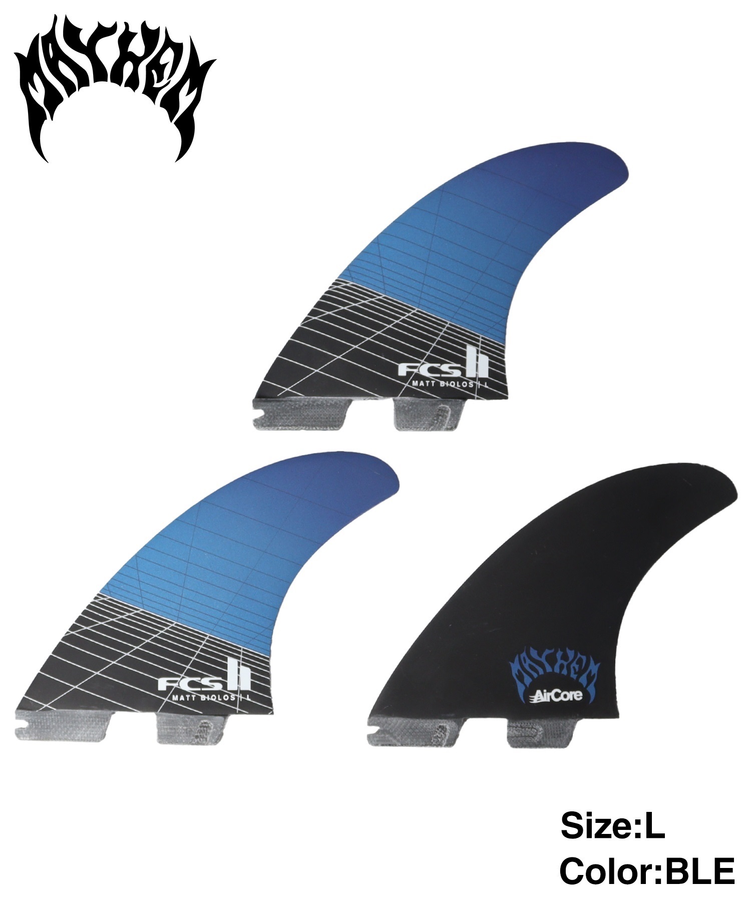 FCS2 エフシーエスツー Matt Biolos Tri Fins CARBON マット・バイオロス MAYHEM メイヘム フィン サーフィン ムラサキスポーツ(GRN-S)