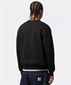 Carhartt WIP カーハートダブリューアイピー トレーナー スウェット メンズ クルーネック ロゴ 刺繍 裏起毛 CARHARTT SWEAT I030546(BLACK-S)