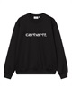 Carhartt WIP カーハートダブリューアイピー トレーナー スウェット メンズ クルーネック ロゴ 刺繍 裏起毛 CARHARTT SWEAT I030546(BLACK-S)