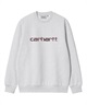 Carhartt WIP カーハートダブリューアイピー トレーナー スウェット メンズ クルーネック ロゴ 刺繍 裏起毛 CARHARTT SWEAT I030546(BLACK-S)