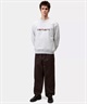 Carhartt WIP カーハートダブリューアイピー トレーナー スウェット メンズ クルーネック ロゴ 刺繍 裏起毛 CARHARTT SWEAT I030546(BLACK-S)