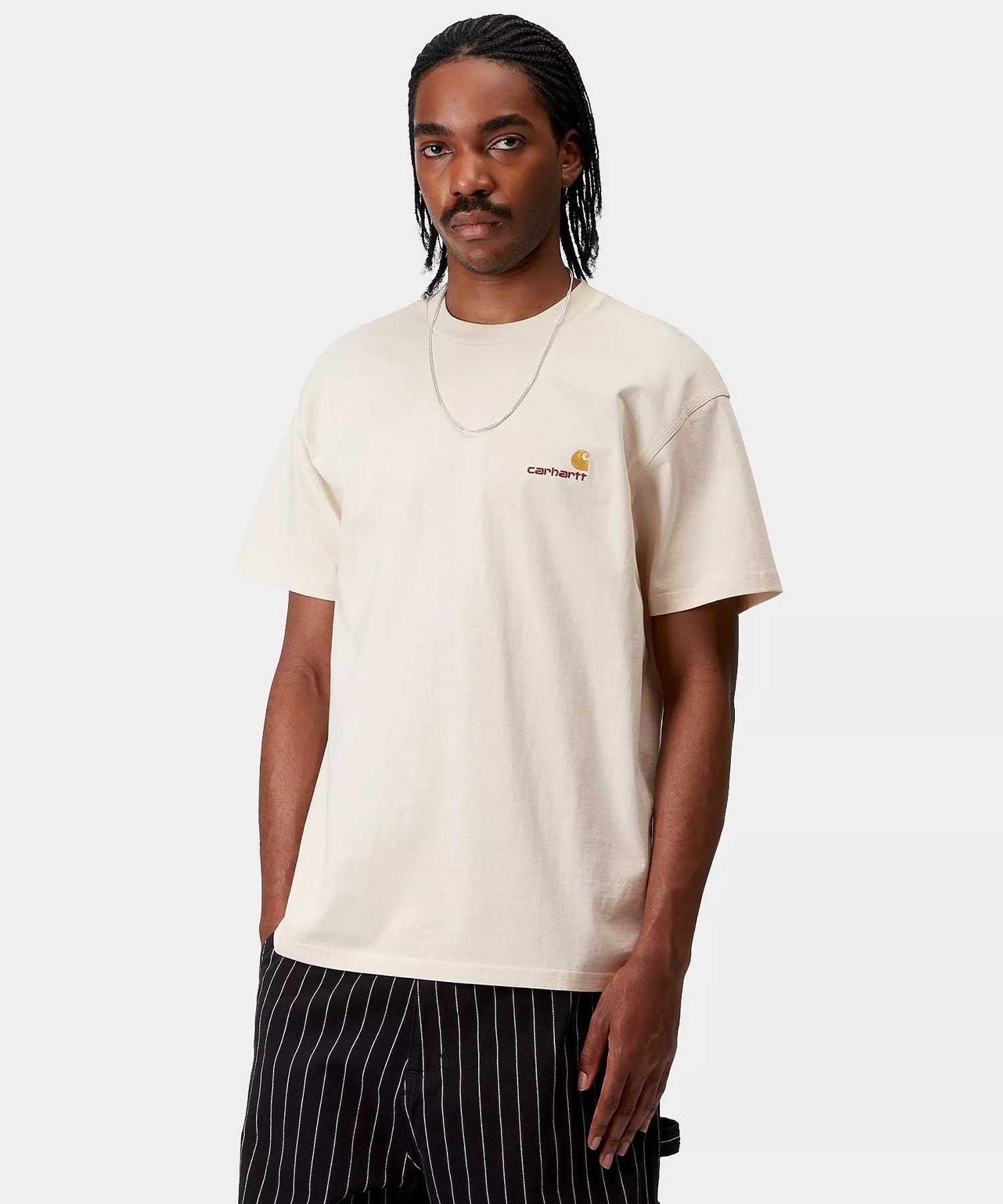 Carhartt WIP カーハートダブリューアイピー 半袖 Tシャツ メンズ ショートスリーブアメリカンスクリプトTシャツ S/S AMERICAN SCRIPT T-SHIRT I029956(WHITE-S)