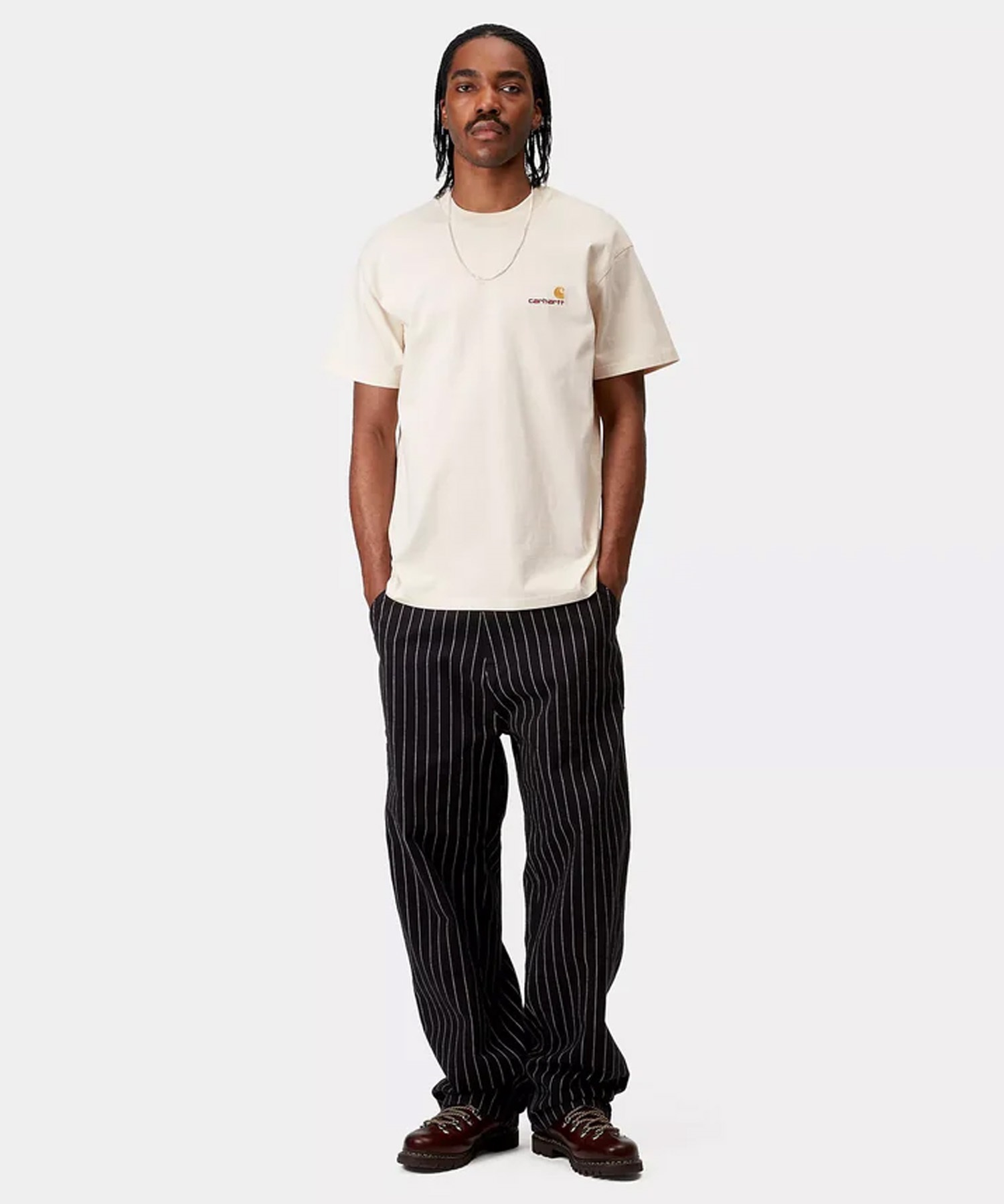 Carhartt WIP カーハートダブリューアイピー 半袖 Tシャツ メンズ ショートスリーブアメリカンスクリプトTシャツ S/S AMERICAN SCRIPT T-SHIRT I029956(WHITE-S)