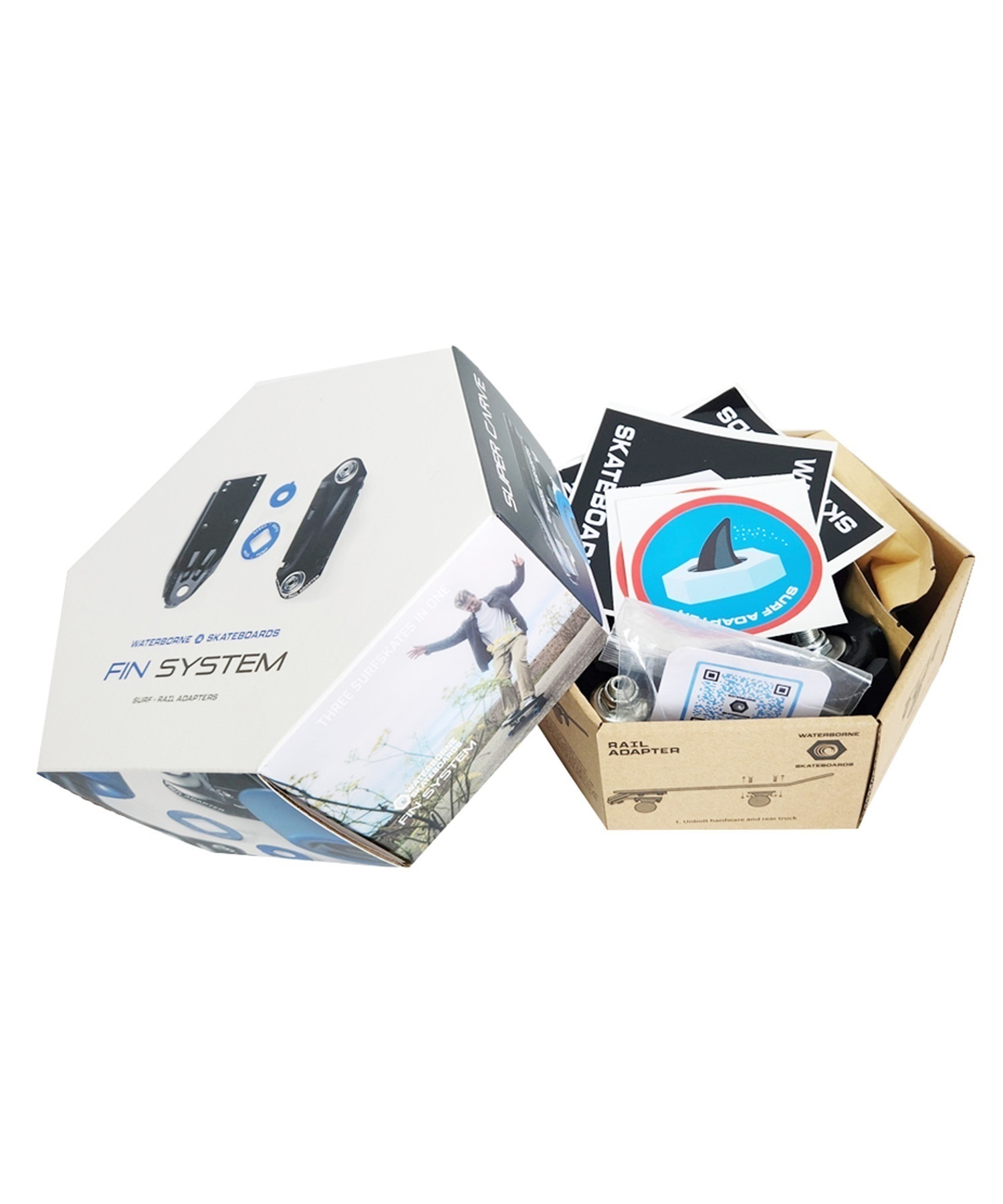 WATERBORNE ウォーターボーン スケートボード サーフ トラック アダプター FIN SYSTEM SURF AND RAIL ADAPTER ムラサキスポーツ(BK-ONE)