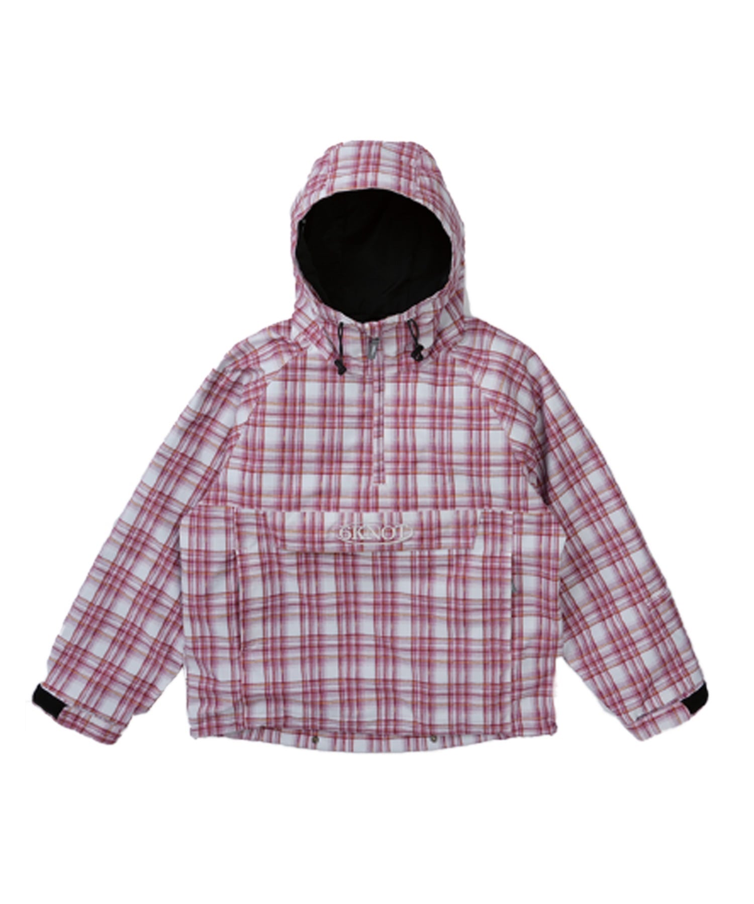 6KNOT シックスノット CHECK スノーボード ウェア ジャケット レディース ムラサキスポーツ 25-26モデル LL C28【2526】(BLACK-S)