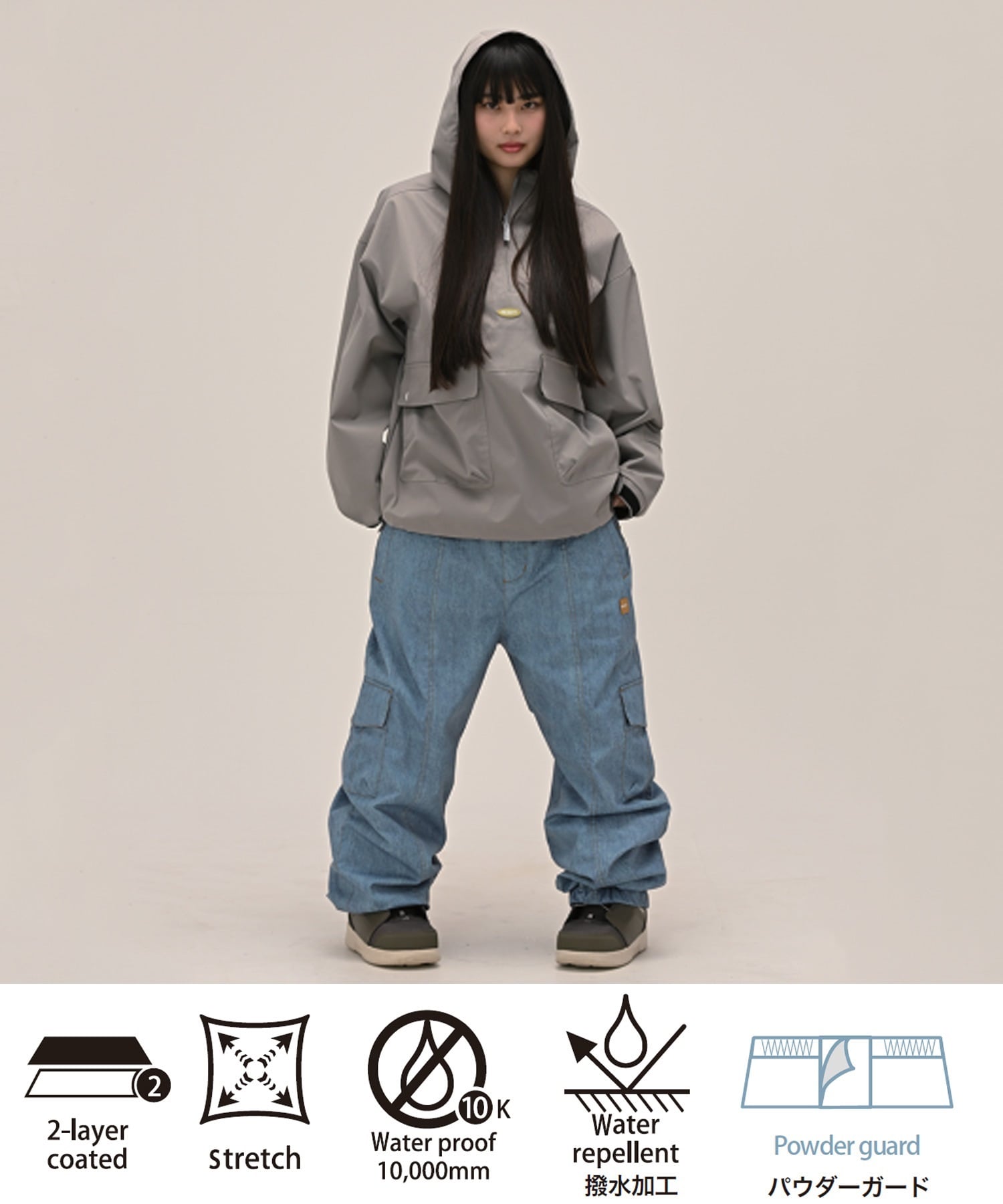 6KNOT シックスノット BOX スノーボード ウェア パンツ レディース ムラサキスポーツ 25-26モデル LL C28【2526】(OFWHT-S)