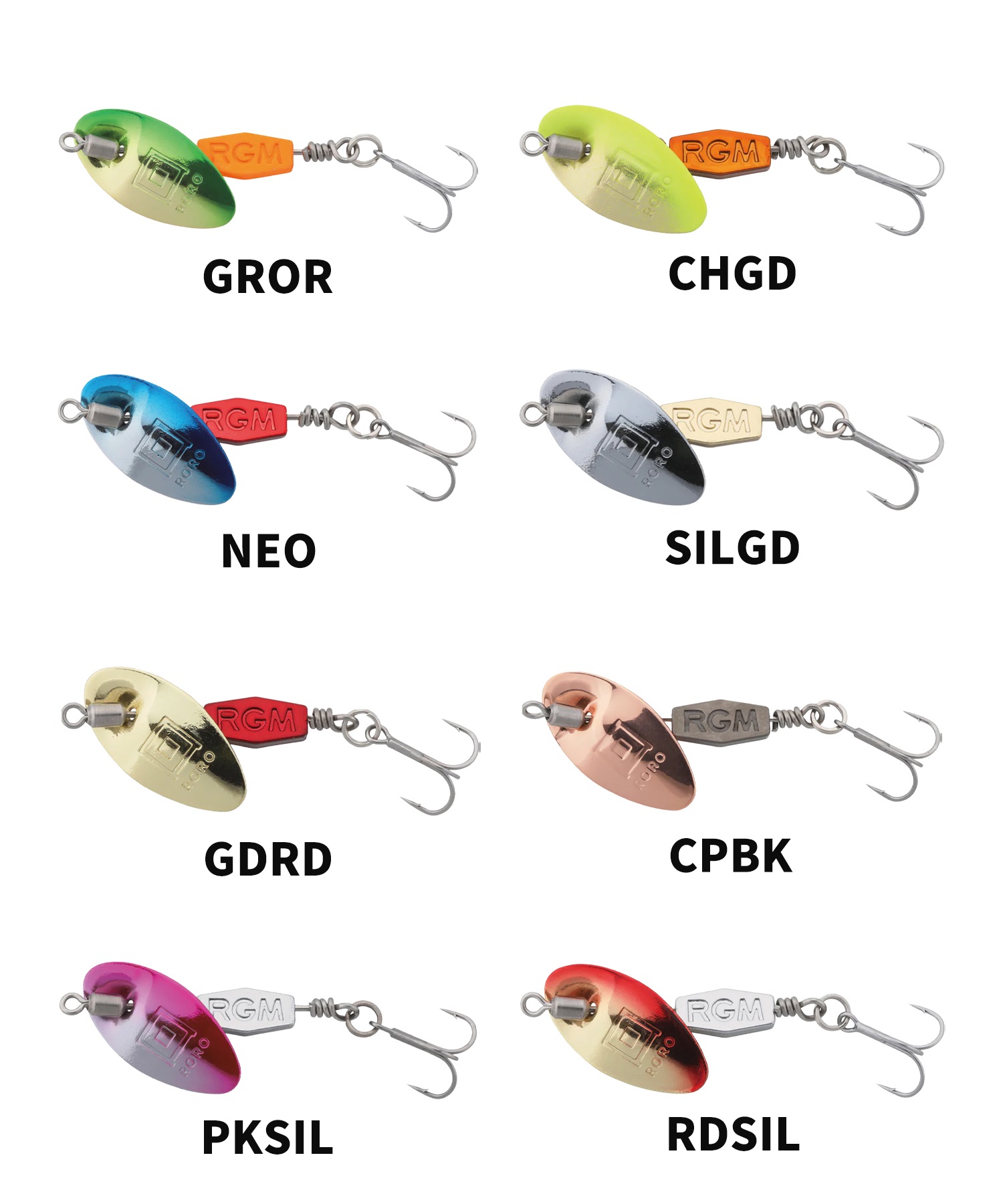 ROOSTER GEAR MARKET ルースターギアマーケット 回 RORO フィッシング ルアー RGM ムラサキスポーツ(CH/GD-3.0g)