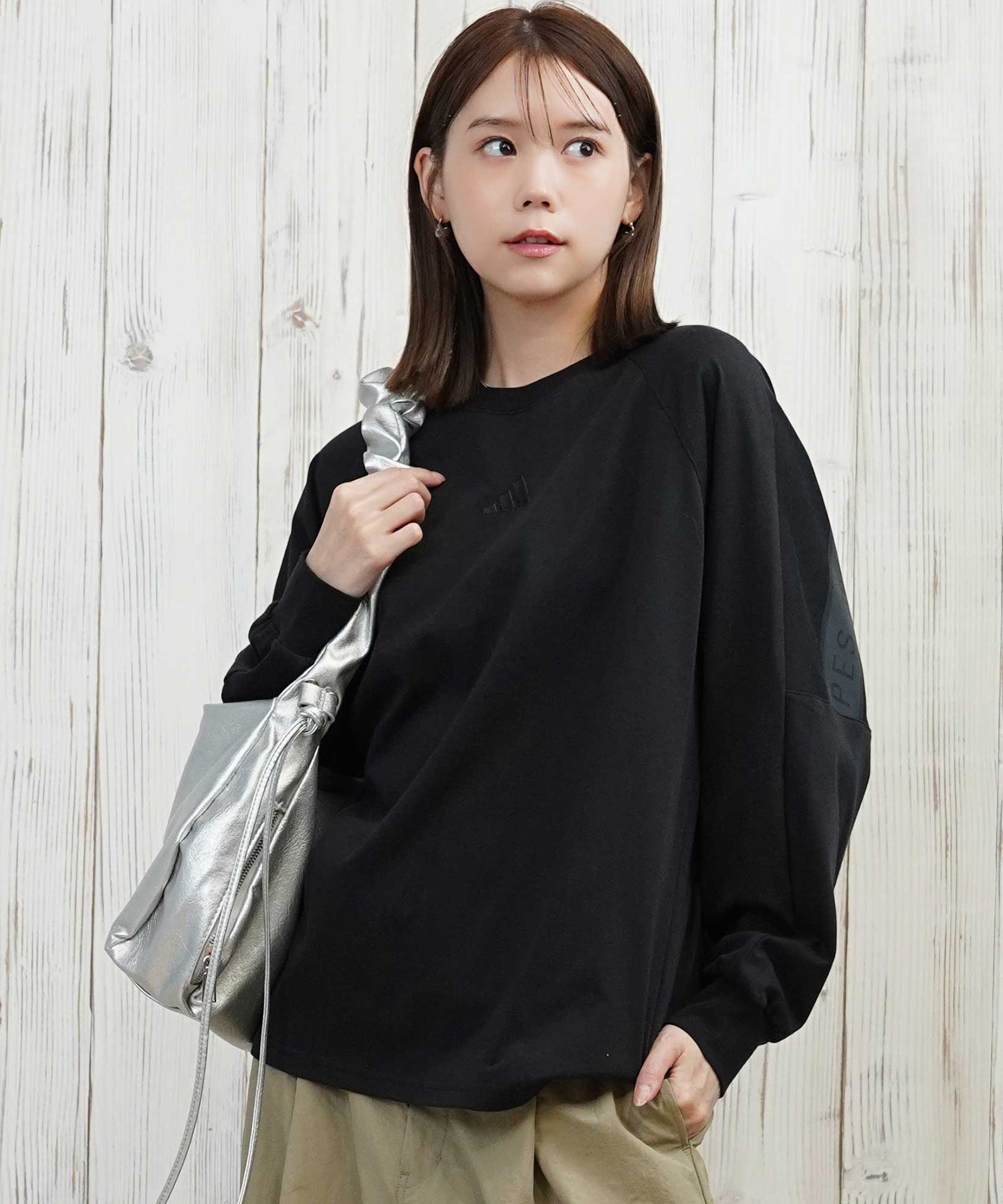 adidas アディダス 長袖 Tシャツ ロンT レディース バックテープ CX380(BK-M)