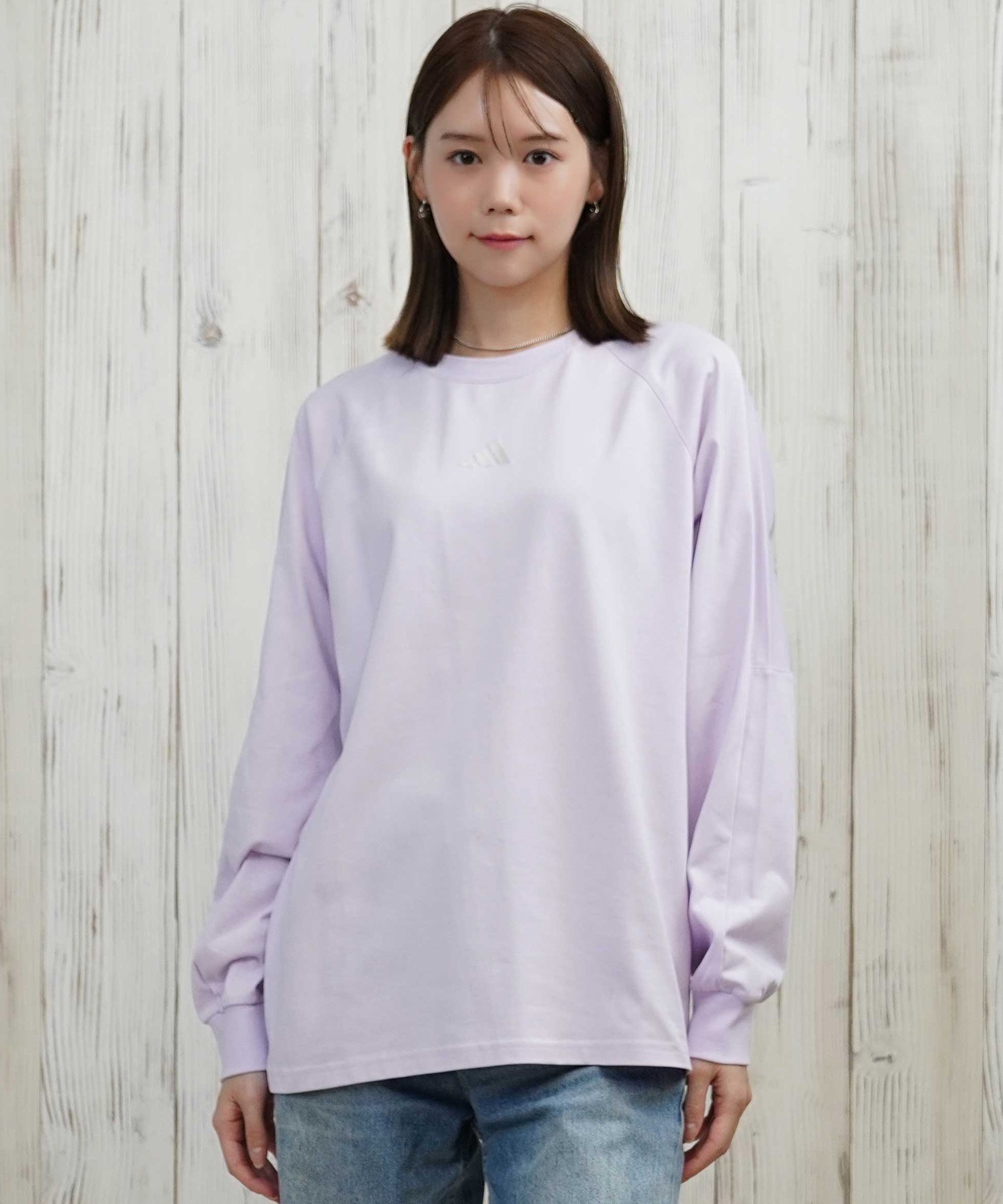 adidas アディダス 長袖 Tシャツ ロンT レディース バックテープ CX380(BK-M)