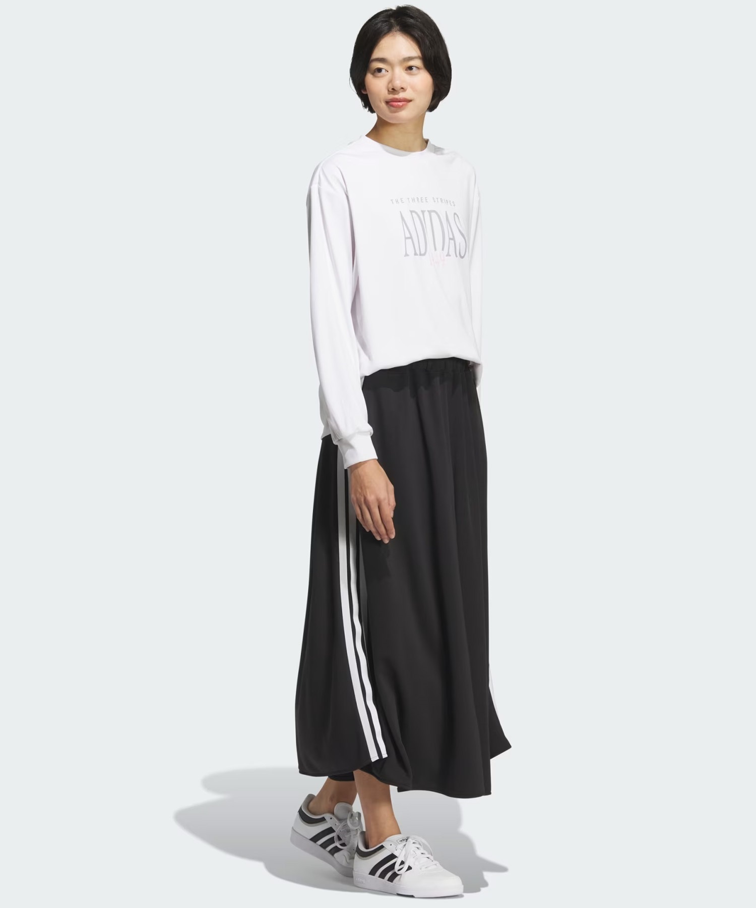 adidas アディダス スカート レディース フレアスカート 3ストライプス SH903(BE/PK-S)