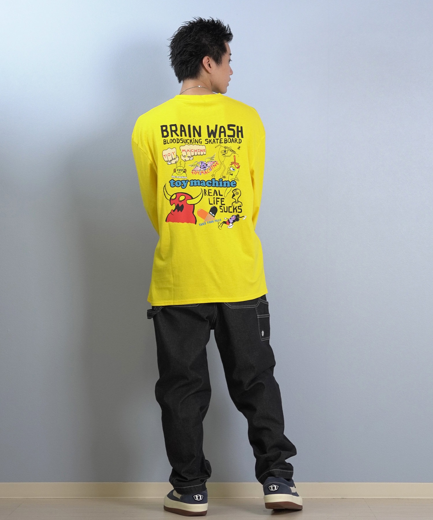 ELEMENT エレメント ロングパンツ メンズ SHOD PANTS PAINT デニムパンツ BF022-703(BDM-M)