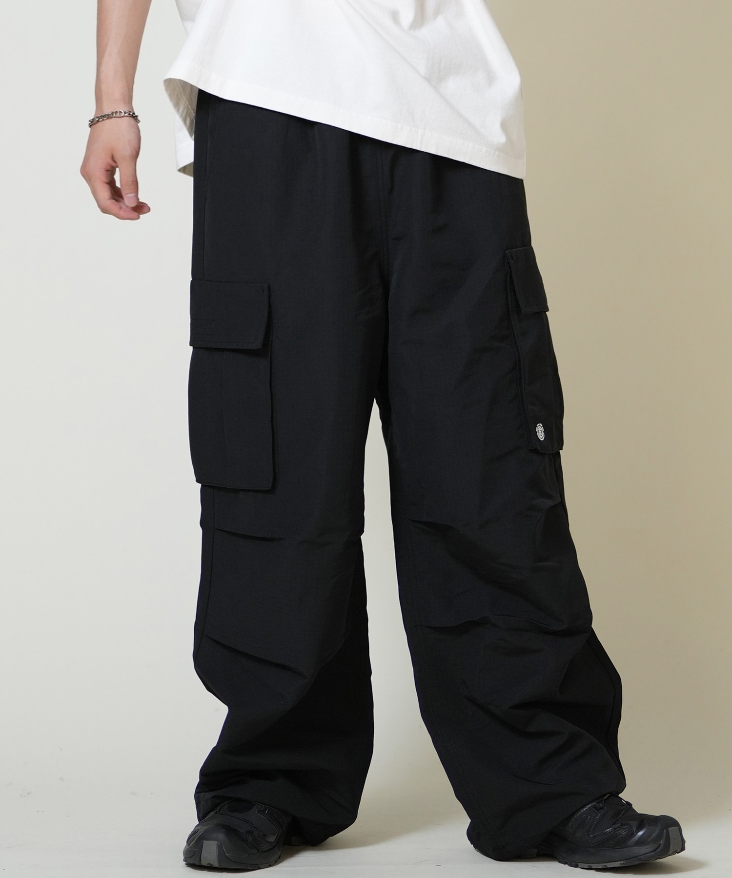 ELEMENT エレメント ロングパンツ メンズ ワイド カーゴパンツ SHOD PANTS CA05 BF022-709(FBK-M)