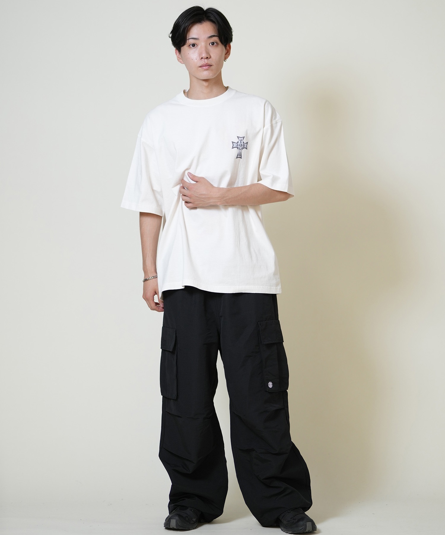 ELEMENT エレメント ロングパンツ メンズ ワイド カーゴパンツ SHOD PANTS CA05 BF022-709(FBK-M)