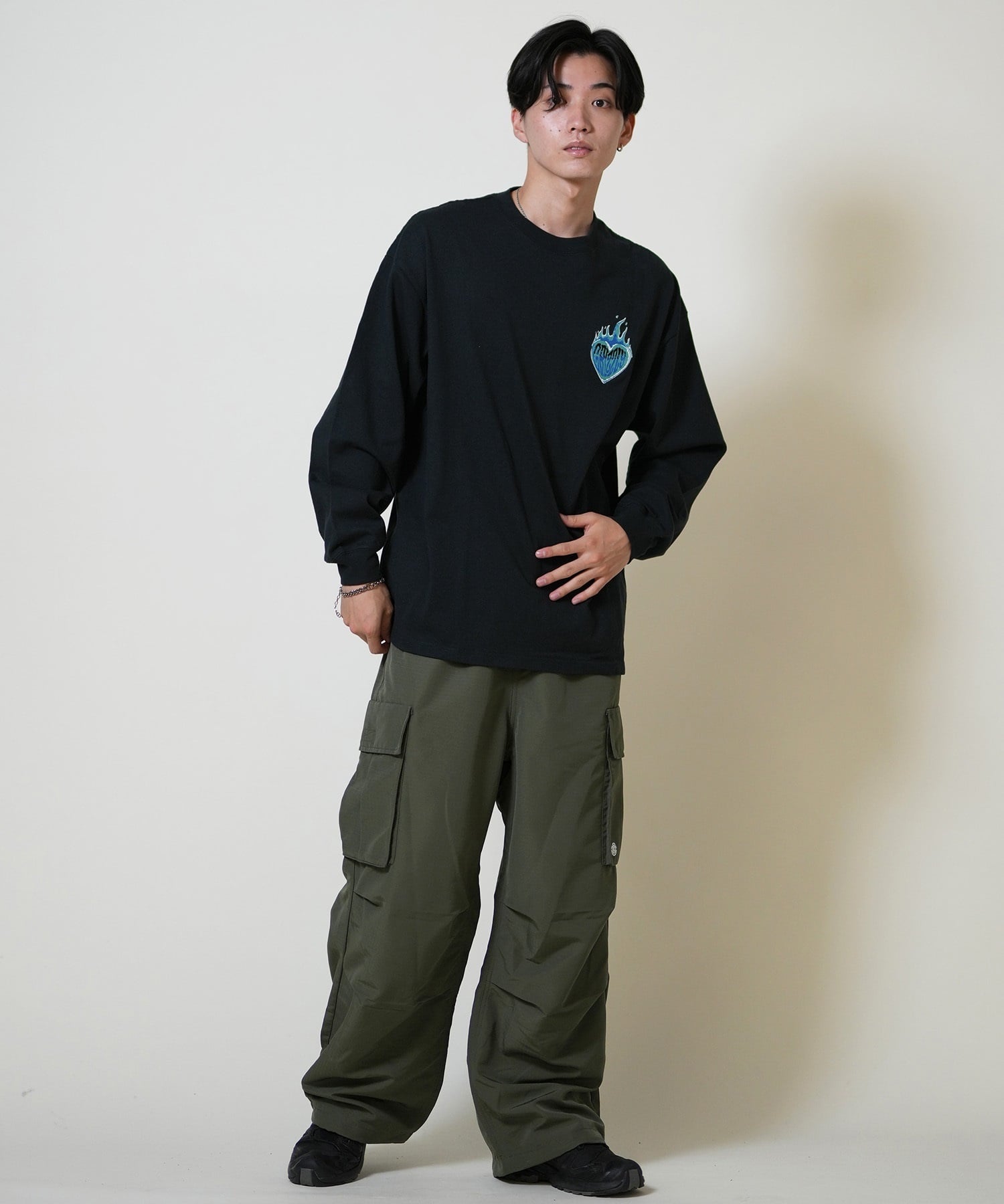 ELEMENT エレメント ロングパンツ メンズ ワイド カーゴパンツ SHOD PANTS CA05 BF022-709(FBK-M)