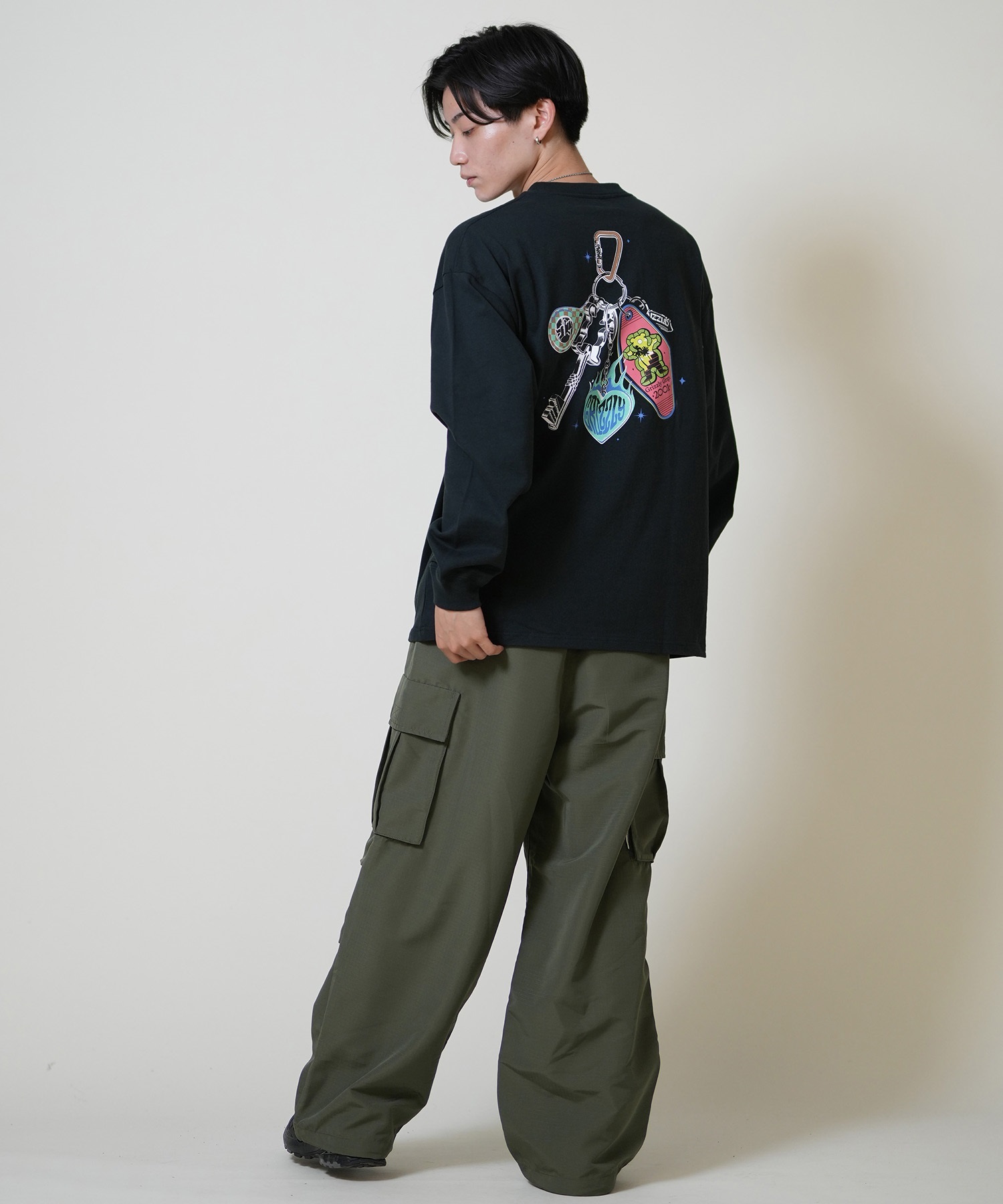 ELEMENT エレメント ロングパンツ メンズ ワイド カーゴパンツ SHOD PANTS CA05 BF022-709(FBK-M)