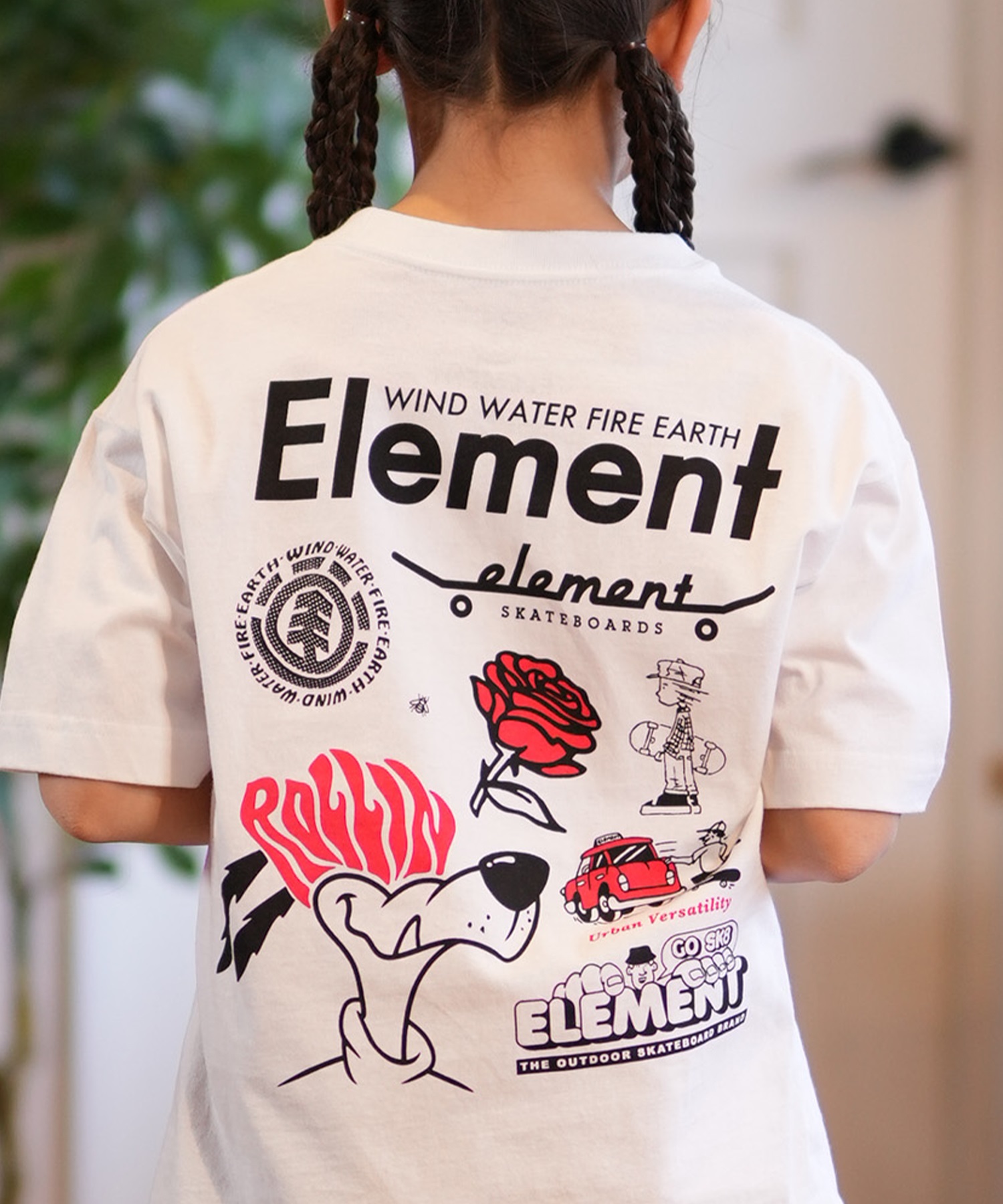 ELEMENT エレメント Tシャツ キッズ 半袖 バックプリント AGE OF SS YOUTH BF025-230(WHT-130cm)