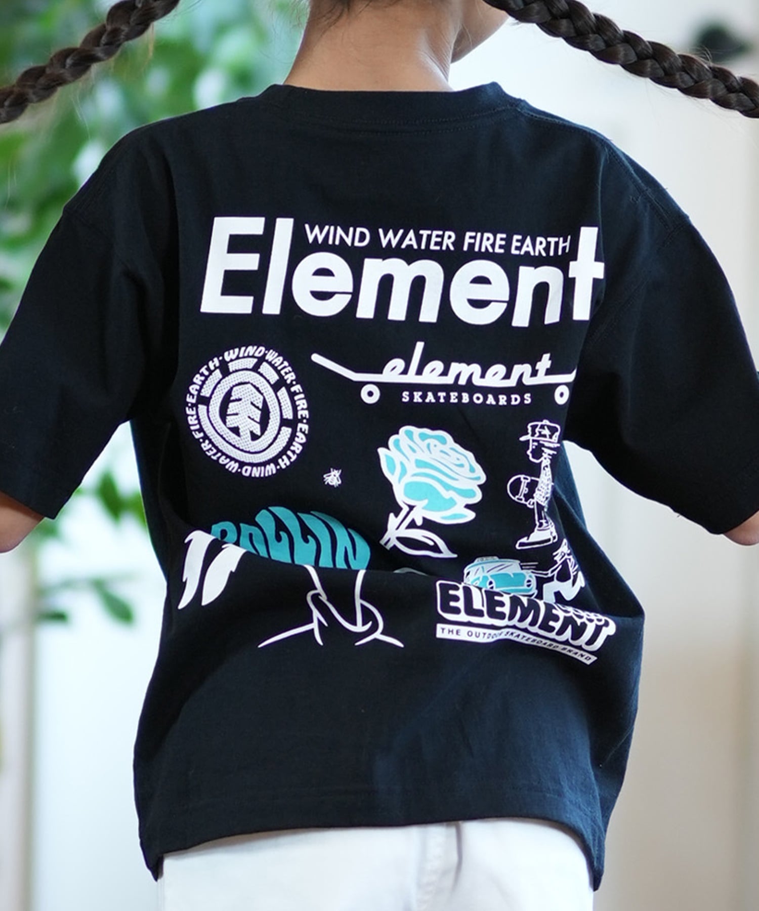 ELEMENT エレメント Tシャツ キッズ 半袖 バックプリント AGE OF SS YOUTH BF025-230(WHT-130cm)