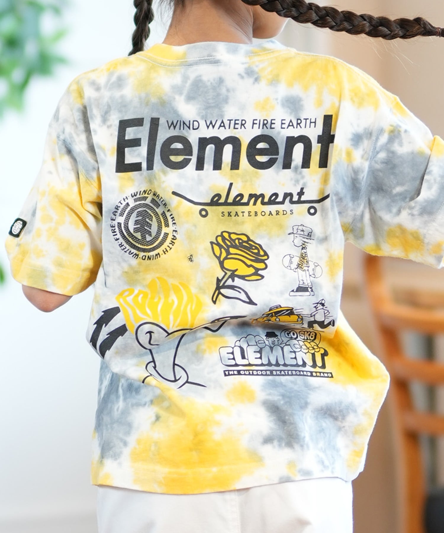 ELEMENT エレメント Tシャツ キッズ 半袖 バックプリント AGE OF SS YOUTH BF025-230(WHT-130cm)