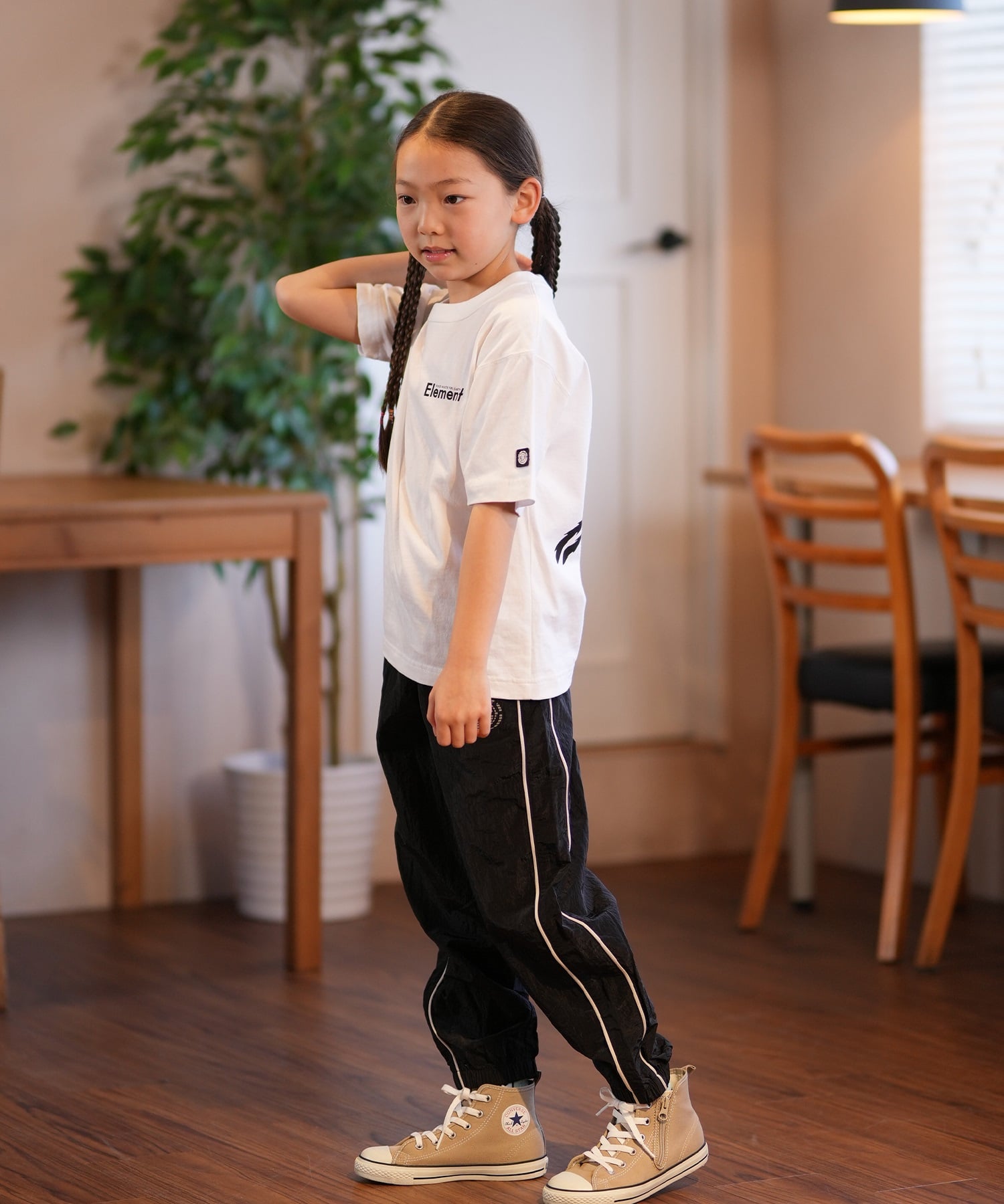 ELEMENT エレメント Tシャツ キッズ 半袖 バックプリント AGE OF SS YOUTH BF025-230(WHT-130cm)