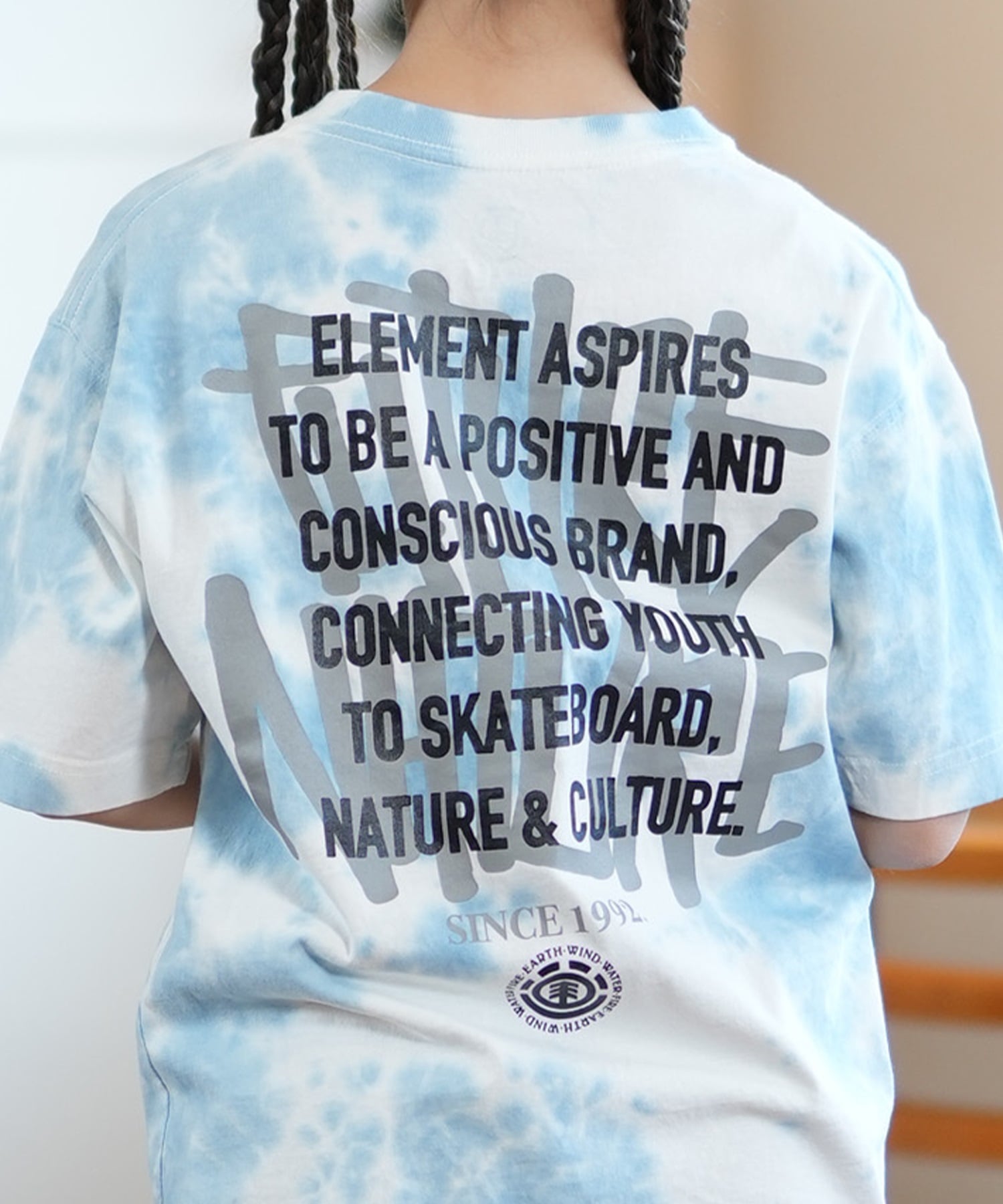 ELEMENT エレメント Tシャツ キッズ 半袖 バックプリント LAYER TAGGING SS YOUTH BF025-232(WHT-130cm)