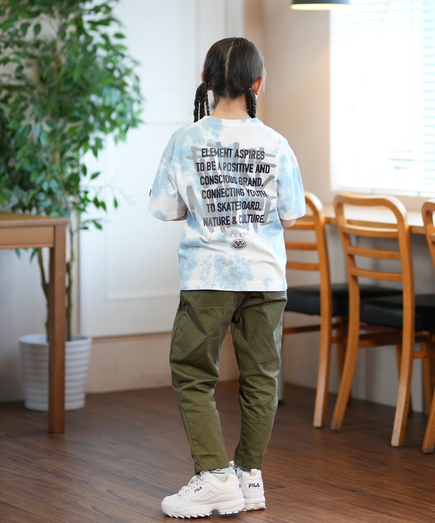 ELEMENT エレメント Tシャツ キッズ 半袖 バックプリント LAYER TAGGING SS YOUTH BF025-232(WHT-130cm)