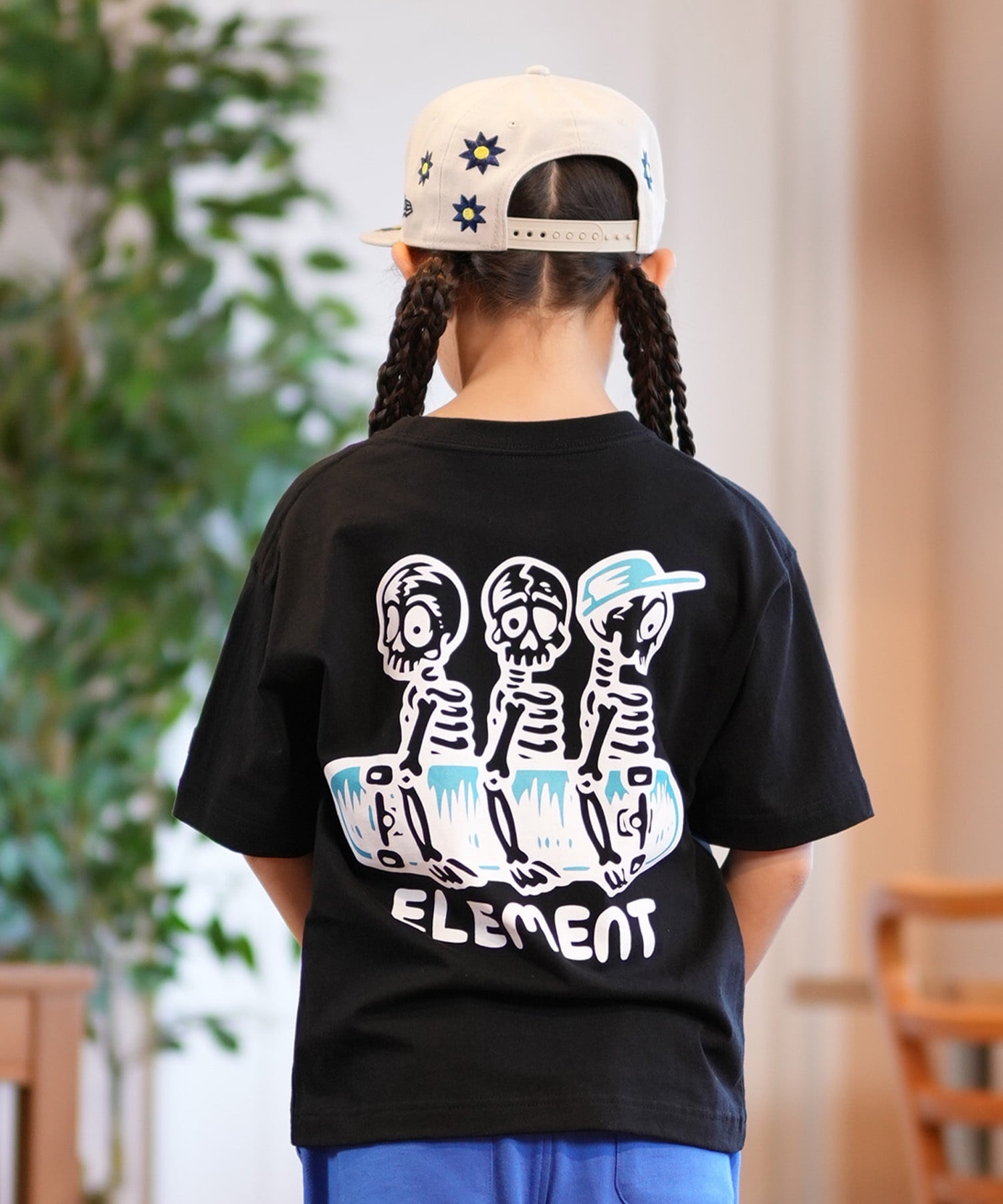 ELEMENT エレメント 半袖 Tシャツ キッズ バックプリント TIMBER 3 SS YOUTH BF025-241(FBK-130cm)