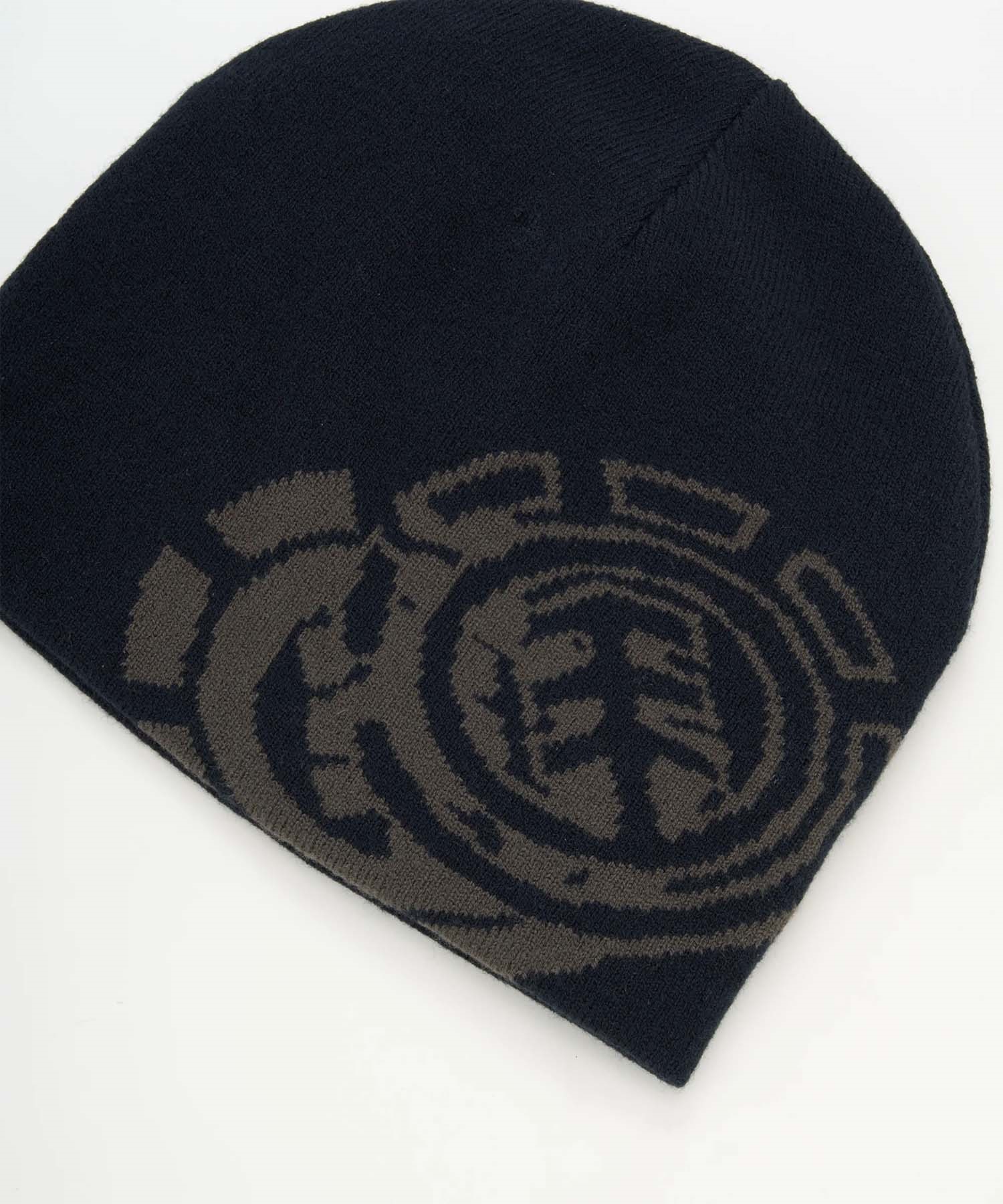 ELEMENT エレメント ニット帽 ビーニー ニットキャップ ロゴ NO FOLD DOUBLE ICON BF022-989(FBK-FREE)