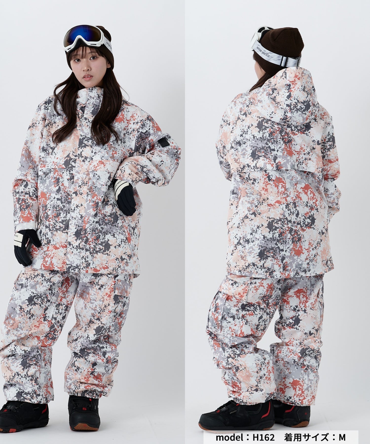 OP オーシャンパシフィック ワークスタイルカーゴパンツ 545705 スノーボード パンツ レディース ムラサキスポーツ 25-26モデル MM D18 【2526】(BK-S)