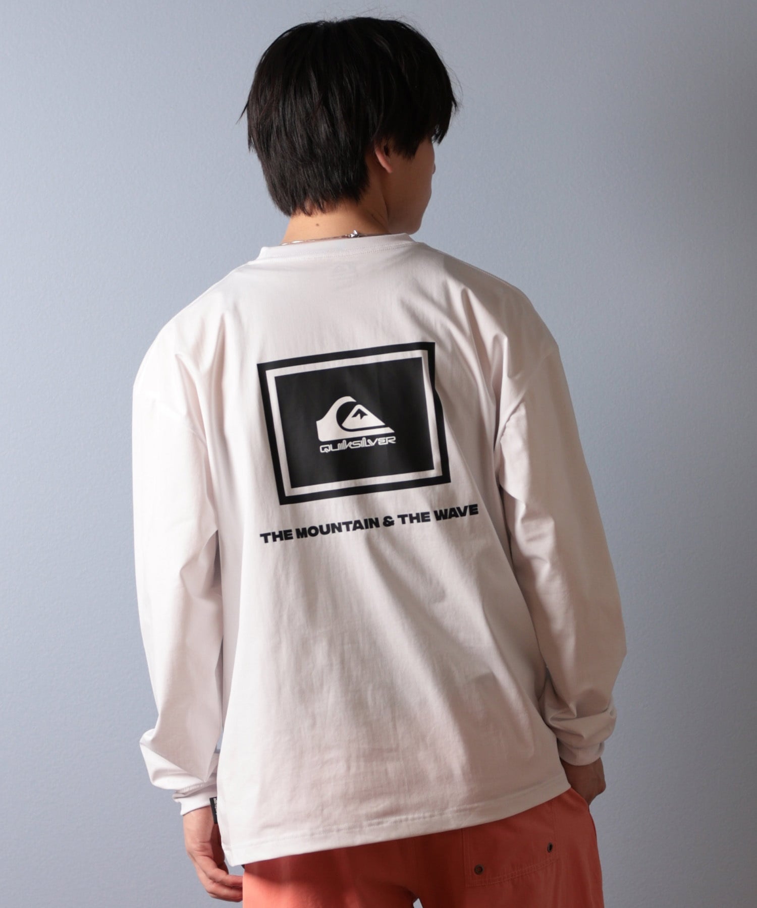 QUIKSILVER クイックシルバー ラッシュガード メンズ 長袖 Tシャツ ロンT バックプリント水陸両用 UVカット QLY251627M ムラサキスポーツ限定(WHT-M)