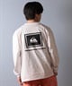 QUIKSILVER クイックシルバー ラッシュガード メンズ 長袖 Tシャツ ロンT バックプリント水陸両用 UVカット QLY251627M ムラサキスポーツ限定(WHT-M)