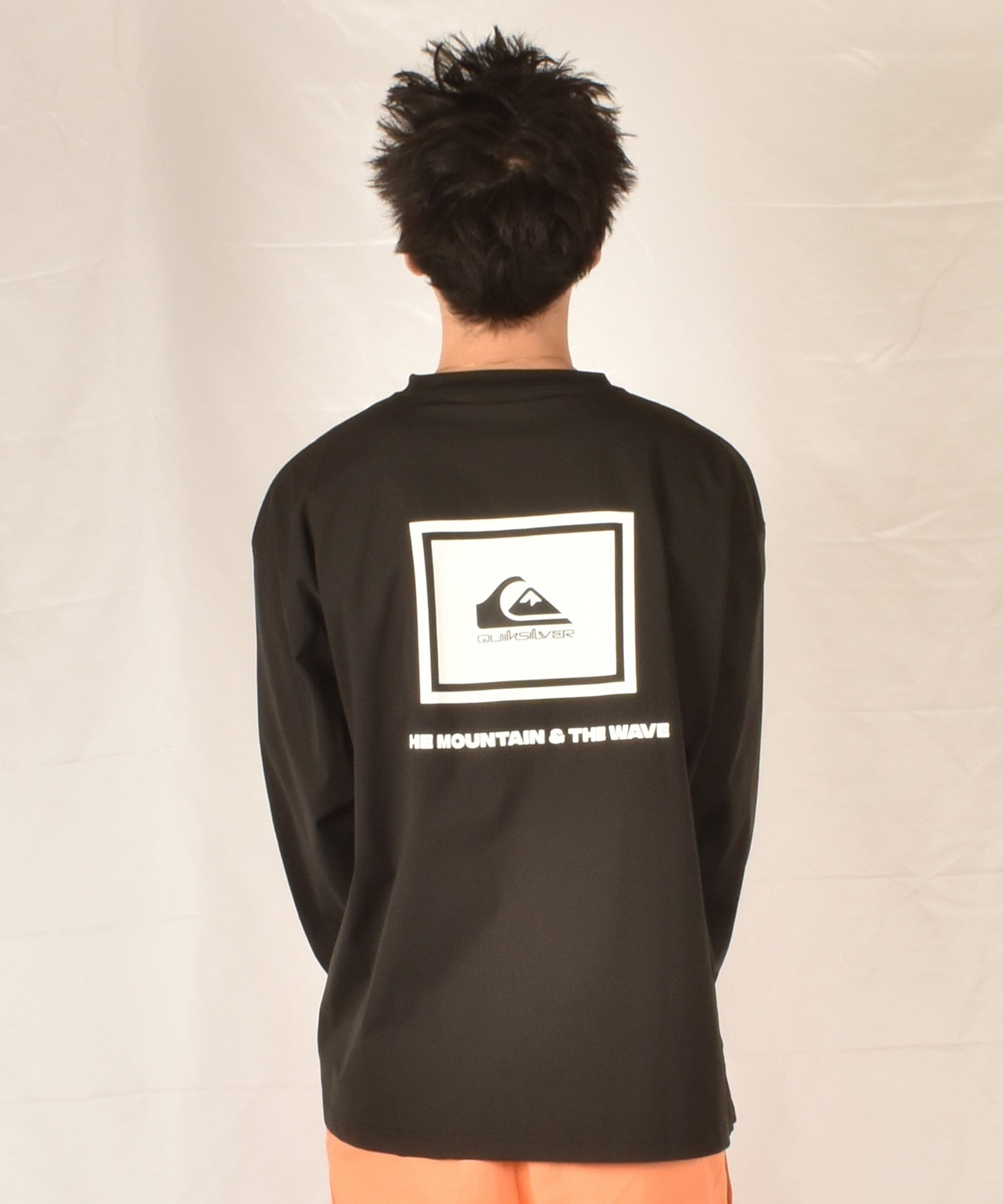 QUIKSILVER クイックシルバー ラッシュガード メンズ 長袖 Tシャツ ロンT バックプリント水陸両用 UVカット QLY251627M ムラサキスポーツ限定(WHT-M)