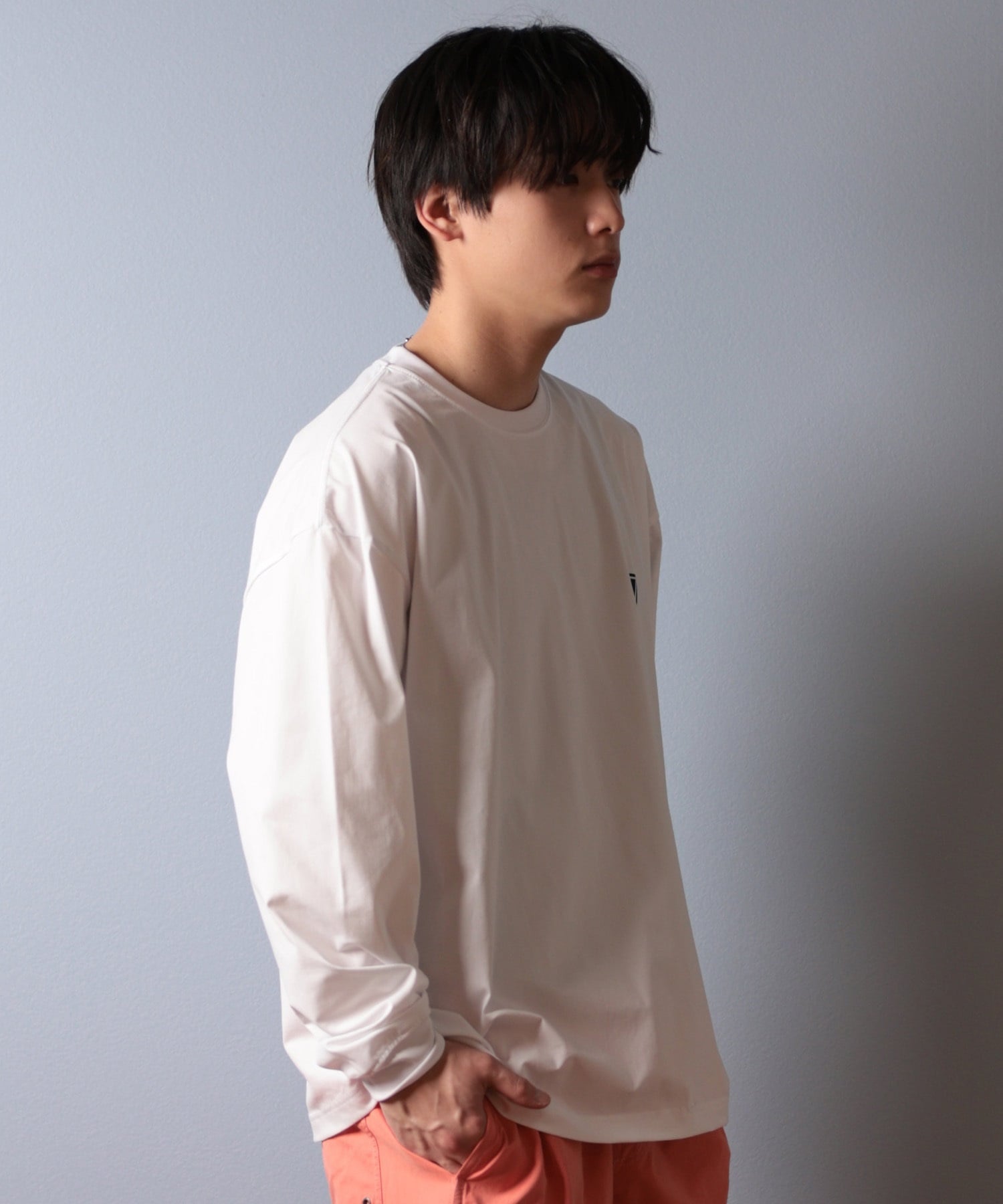 QUIKSILVER クイックシルバー ラッシュガード メンズ 長袖 Tシャツ ロンT バックプリント水陸両用 UVカット QLY251627M ムラサキスポーツ限定(WHT-M)