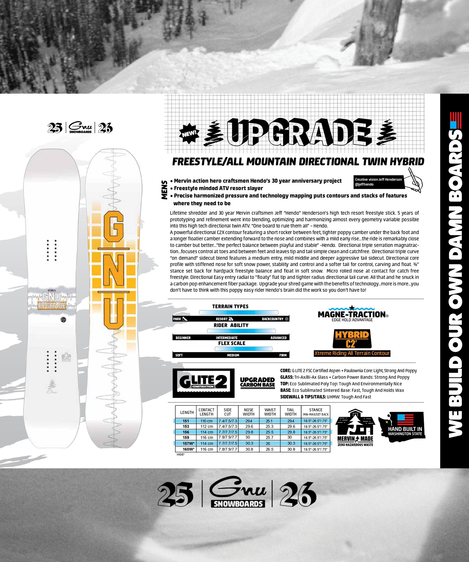 GNU グヌー アップグレード スノーボード 板 メンズ 25-26 MM A31(WHITE-151cm)