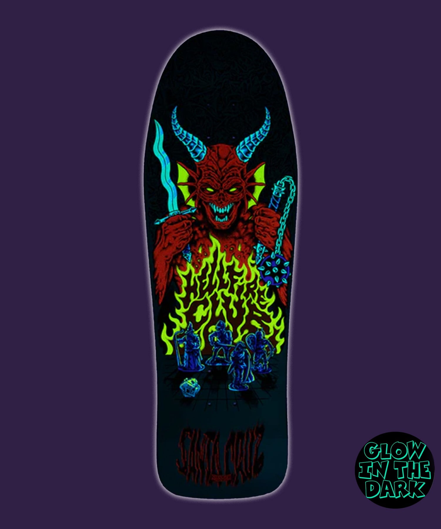 SANTA CRUZ サンタクルーズ スケートボード デッキ STRANGER THINGS 10inch KNOX HELLFIRE PIT  海外ドラマ コラボ ムラサキスポーツ(BLUE-10.7inch)