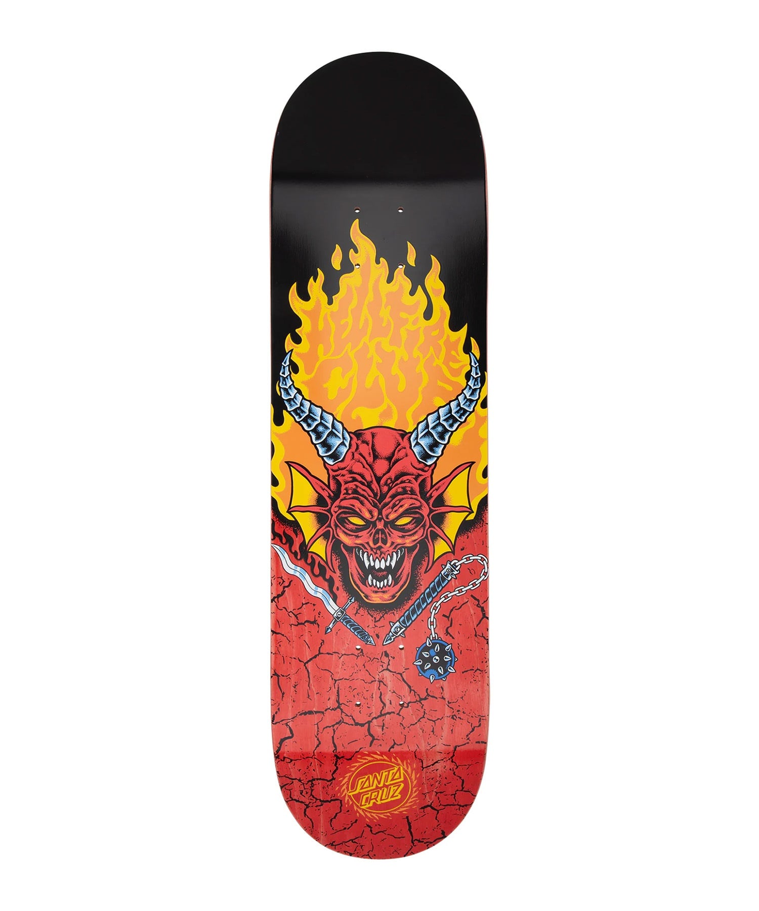 SANTA CRUZ サンタクルーズ スケートボード デッキ STRANGER THINGS 8.25inch HELLFIRE CLUB  海外ドラマ コラボ ムラサキスポーツ(RED-8.25inch)