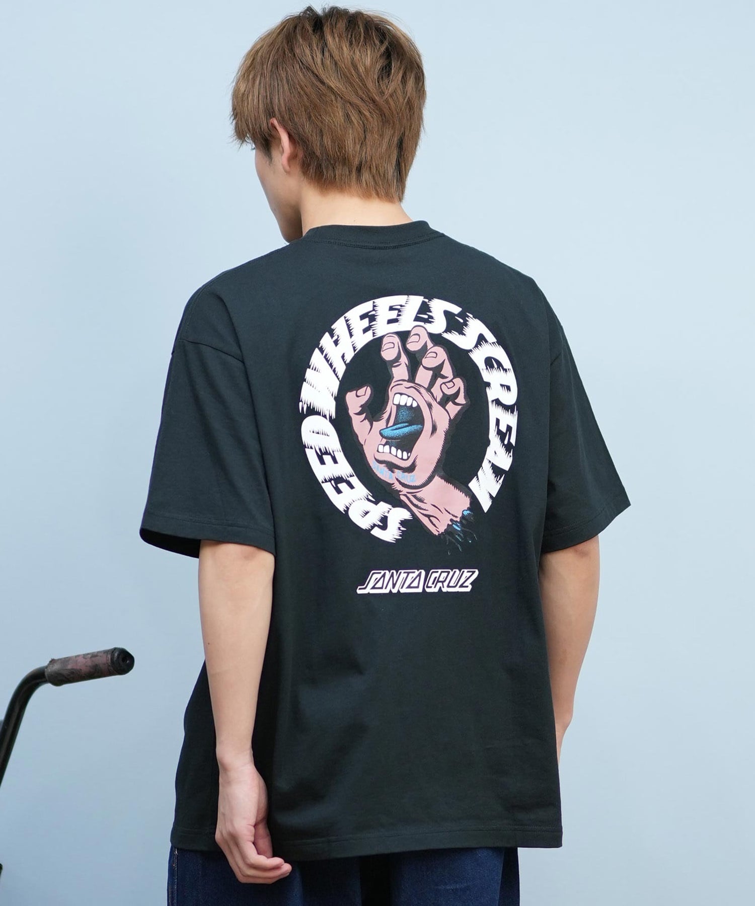 SANTACRUZ サンタクルーズ 半袖 Tシャツ メンズ バックプリント ロゴ スクリーミングハンド 502252401 ムラサキスポーツ限定(WHITE-M)