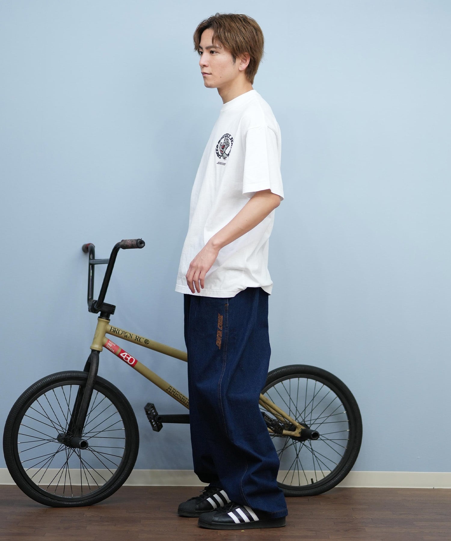 SANTACRUZ サンタクルーズ 半袖 Tシャツ メンズ バックプリント ロゴ スクリーミングハンド 502252401 ムラサキスポーツ限定(WHITE-M)