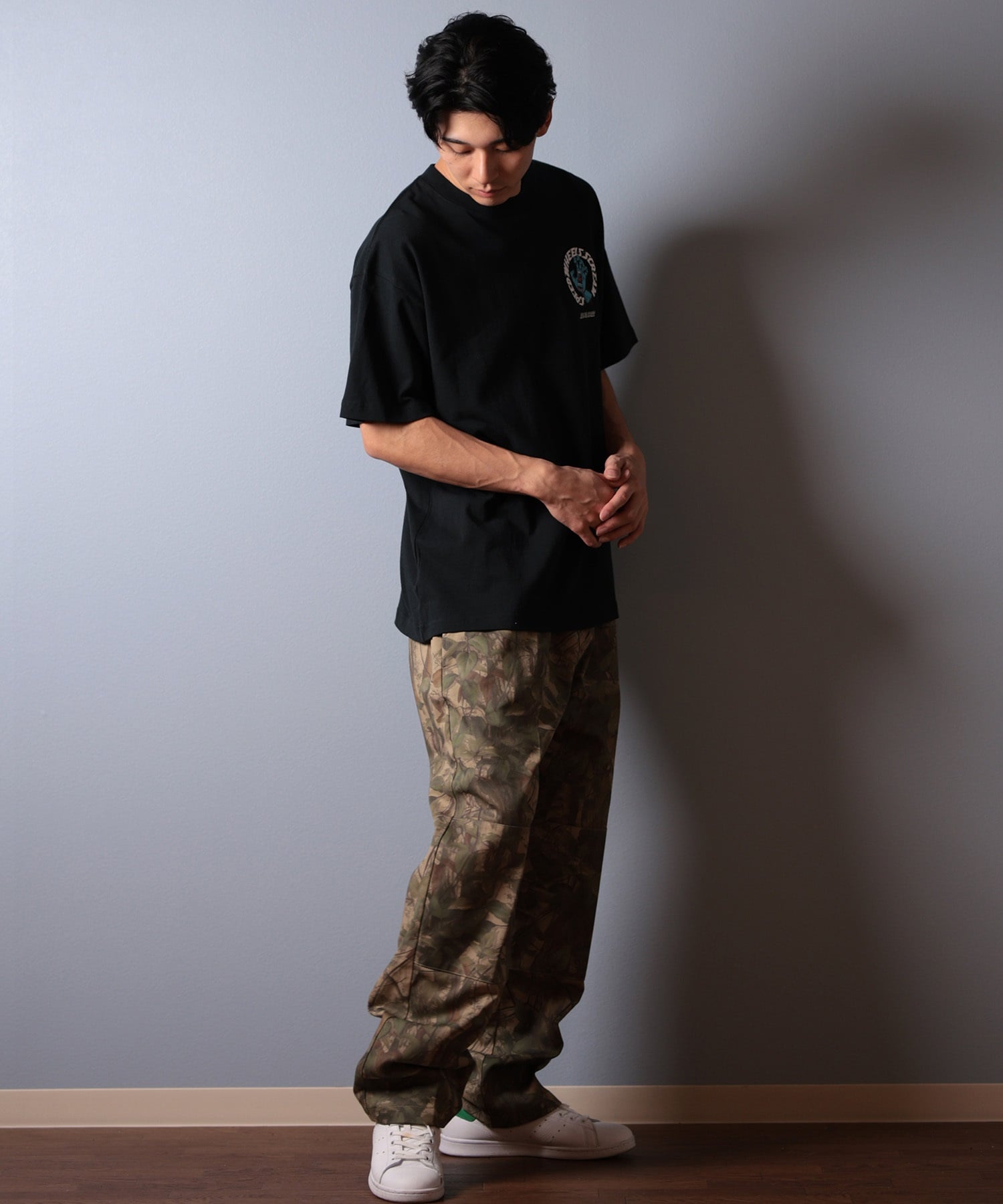 SANTACRUZ サンタクルーズ 半袖 Tシャツ メンズ バックプリント ロゴ スクリーミングハンド 502252401 ムラサキスポーツ限定(WHITE-M)