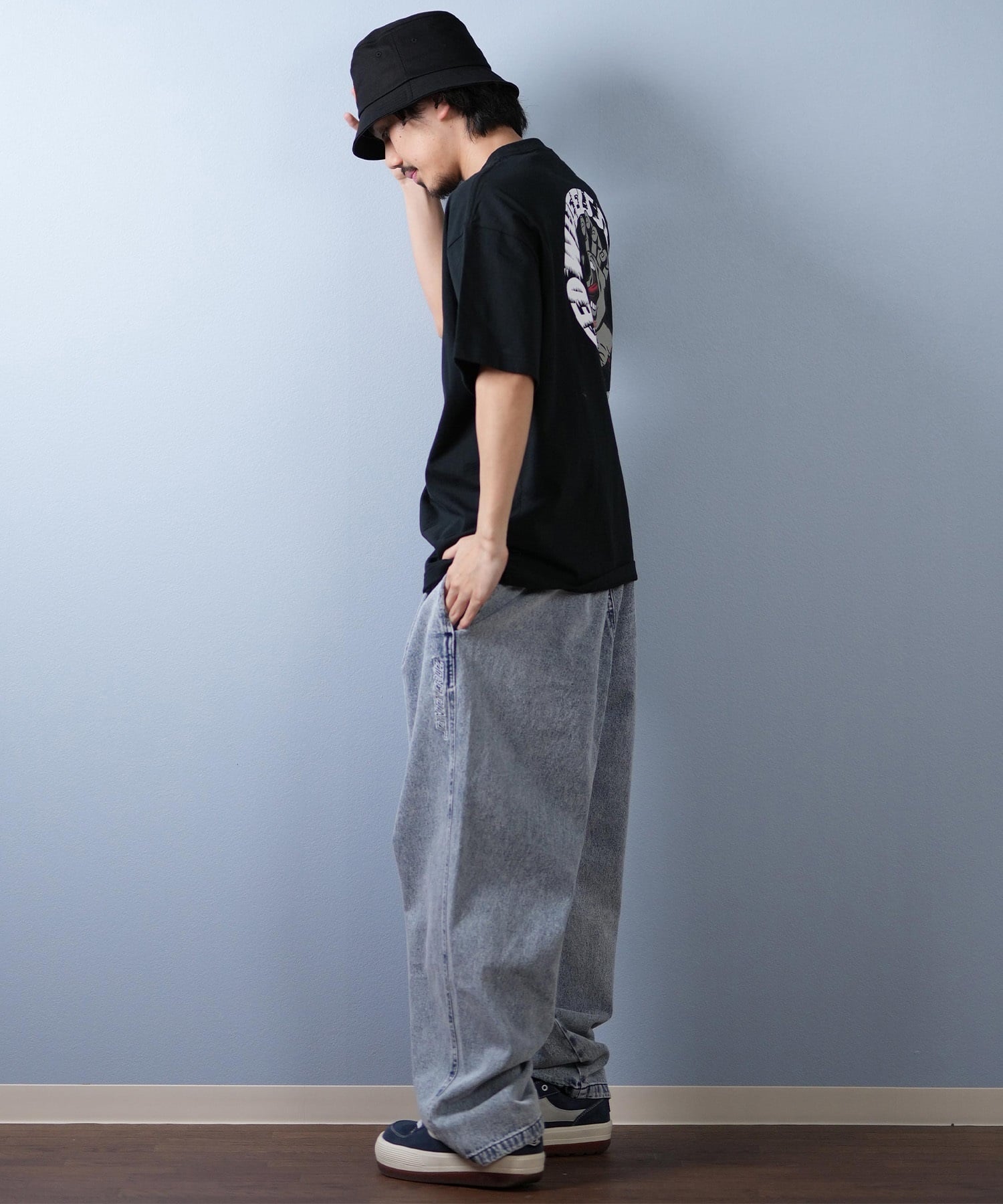 SANTACRUZ サンタクルーズ 半袖 Tシャツ メンズ バックプリント ロゴ スクリーミングハンド 502252401 ムラサキスポーツ限定(WHITE-M)