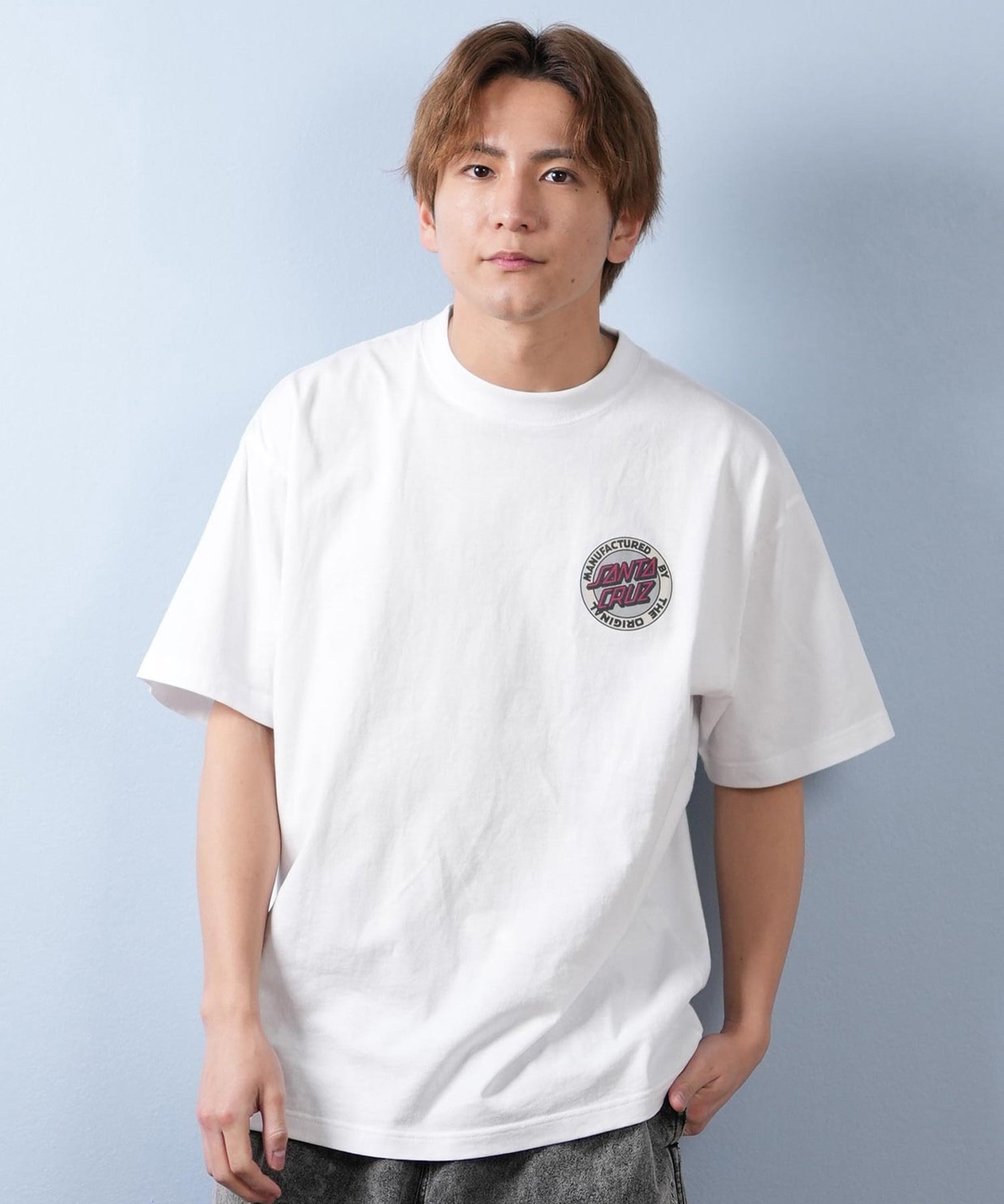 SANTACRUZ サンタクルーズ 半袖 Tシャツ メンズ バックプリント ロゴ スクリーミングハンド 502252402 ムラサキスポーツ限定(WHITE-M)