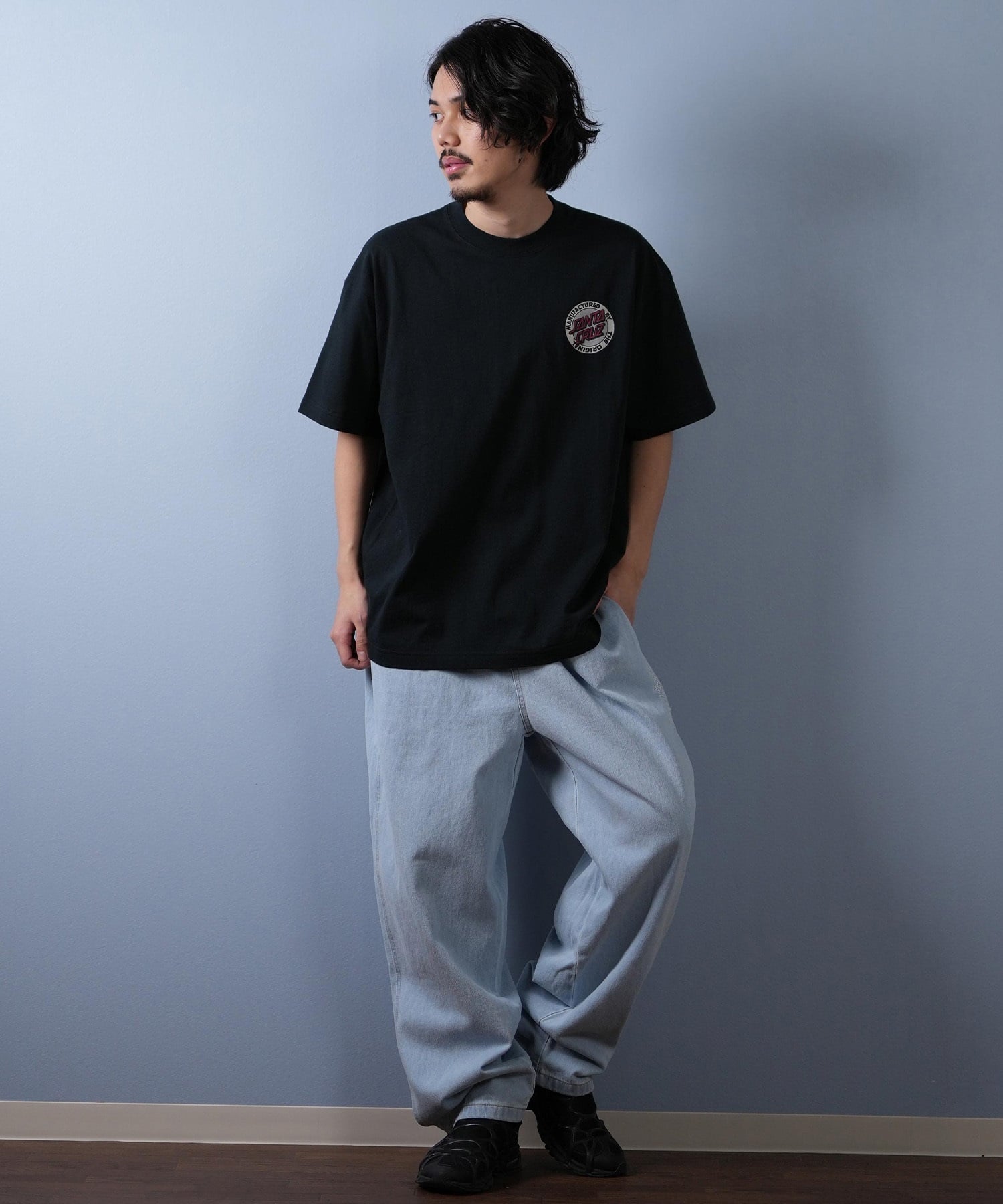 SANTACRUZ サンタクルーズ 半袖 Tシャツ メンズ バックプリント ロゴ スクリーミングハンド 502252402 ムラサキスポーツ限定(WHITE-M)