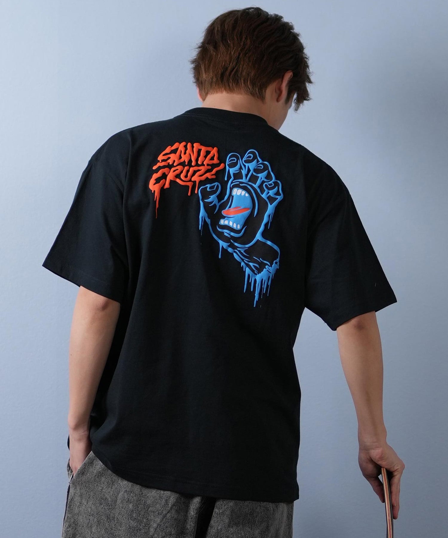 SANTACRUZ サンタクルーズ 半袖 Tシャツ メンズ バックプリント ロゴ スクリーミングハンド 502252403 ムラサキスポーツ限定(WHITE-M)