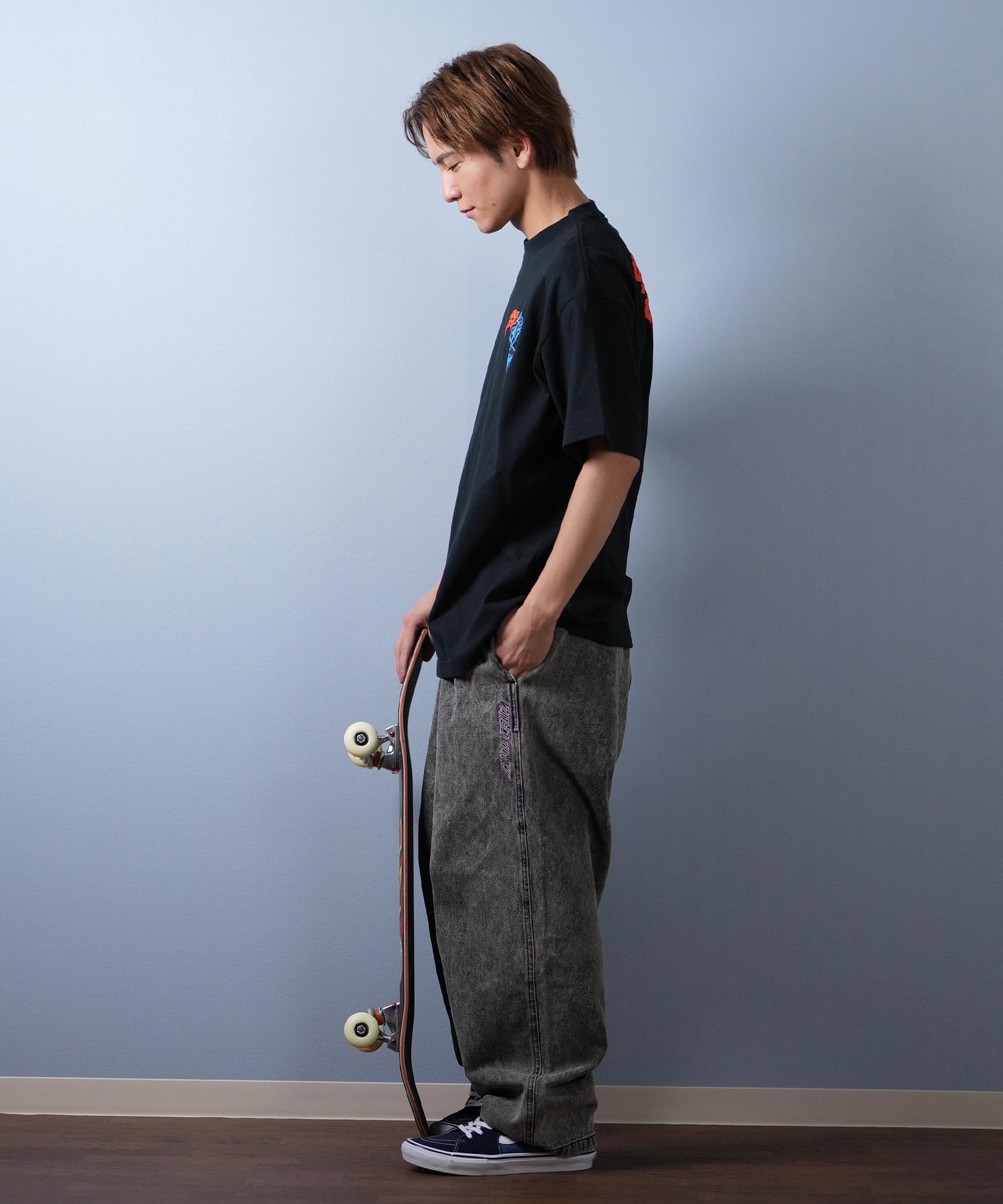 SANTACRUZ サンタクルーズ 半袖 Tシャツ メンズ バックプリント ロゴ スクリーミングハンド 502252403 ムラサキスポーツ限定(WHITE-M)