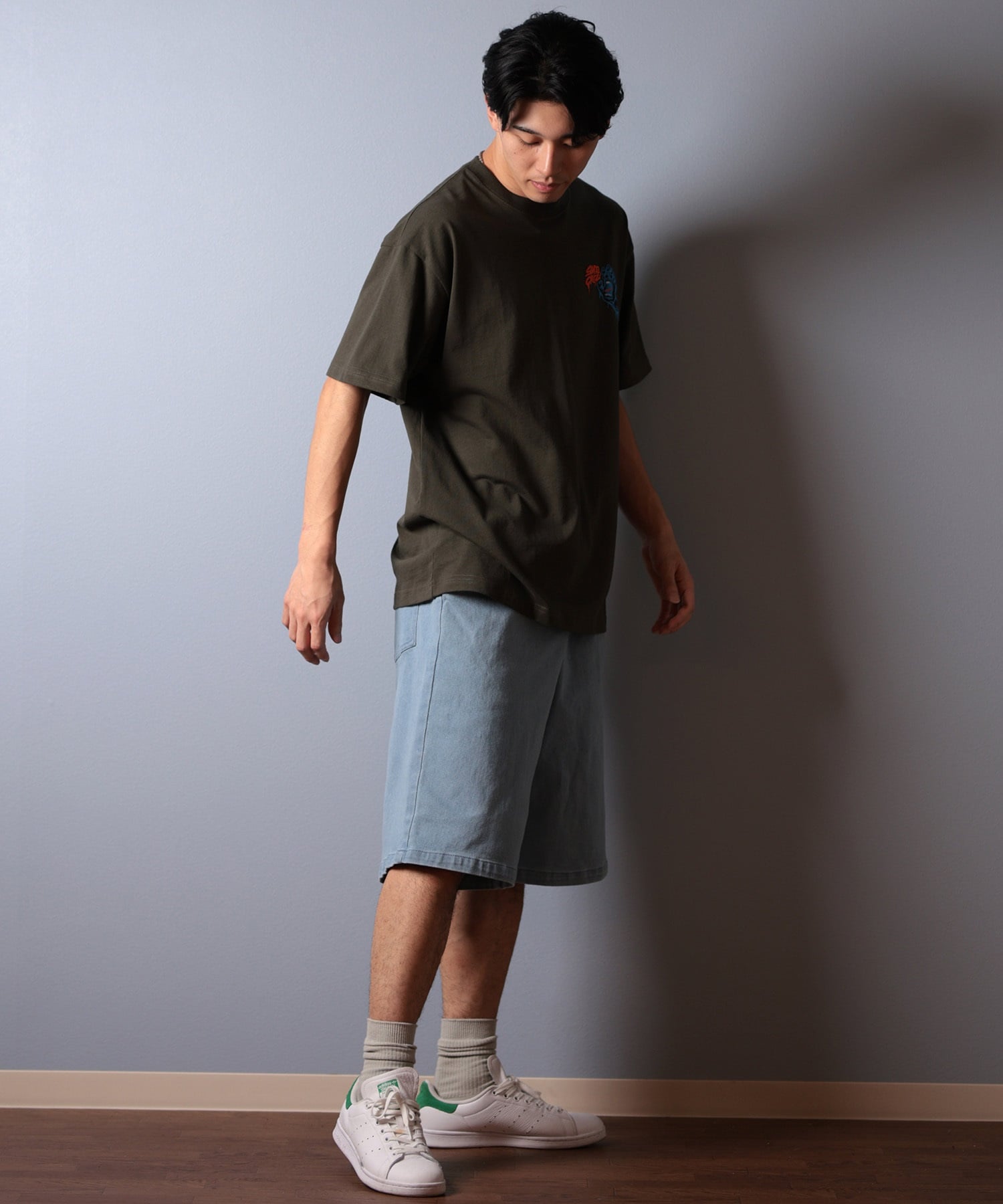 SANTACRUZ サンタクルーズ 半袖 Tシャツ メンズ バックプリント ロゴ スクリーミングハンド 502252403 ムラサキスポーツ限定(WHITE-M)