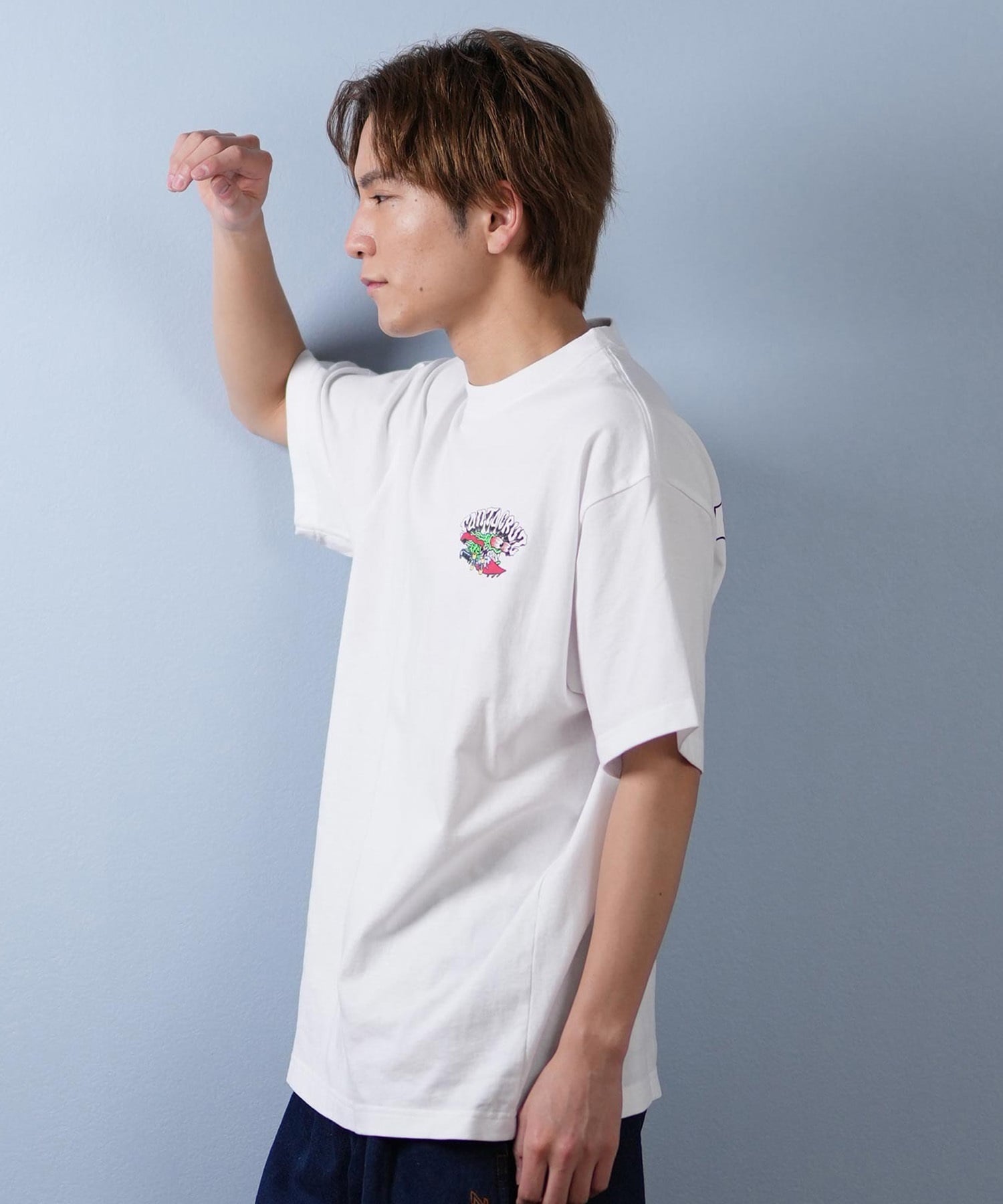 SANTACRUZ サンタクルーズ 半袖 Tシャツ メンズ バックプリント SLASHER 502252404 ムラサキスポーツ限定(WHITE-M)