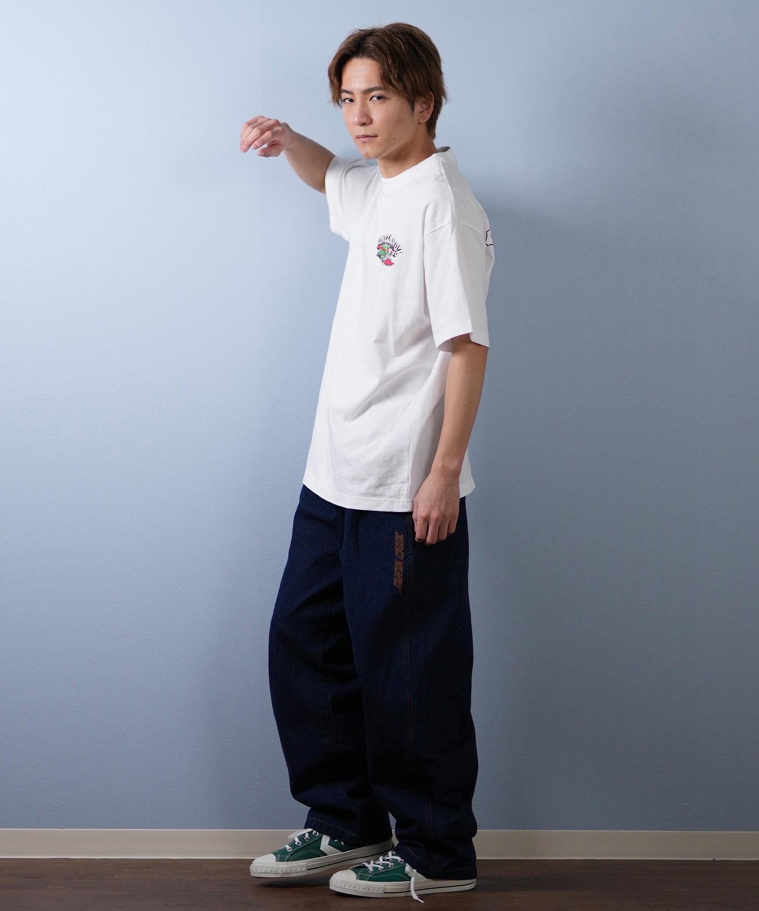 SANTACRUZ サンタクルーズ 半袖 Tシャツ メンズ バックプリント SLASHER 502252404 ムラサキスポーツ限定(WHITE-M)