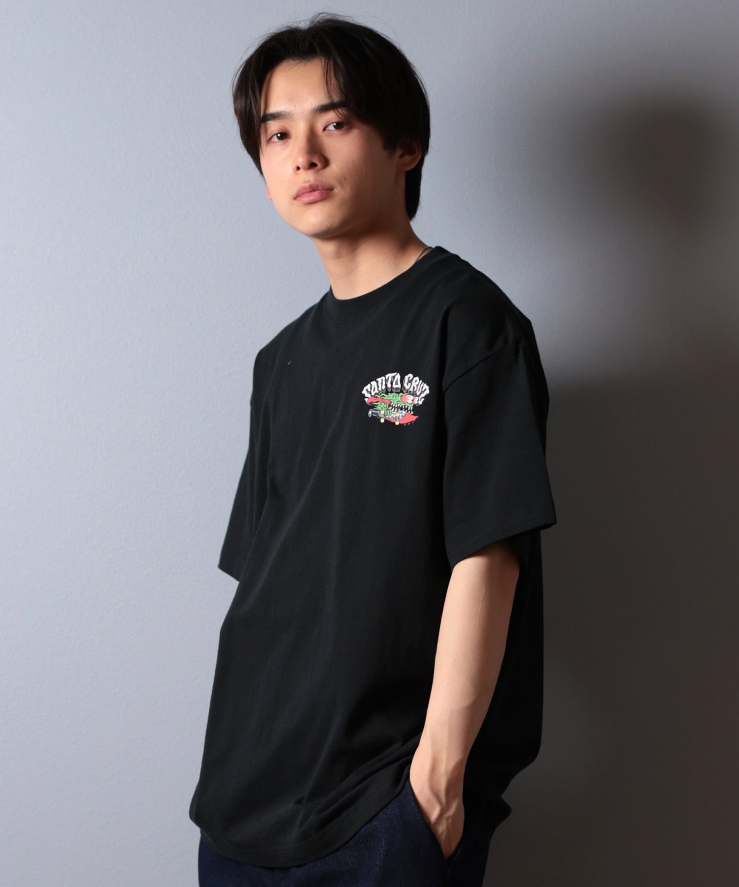 SANTACRUZ サンタクルーズ 半袖 Tシャツ メンズ バックプリント SLASHER 502252404 ムラサキスポーツ限定(WHITE-M)